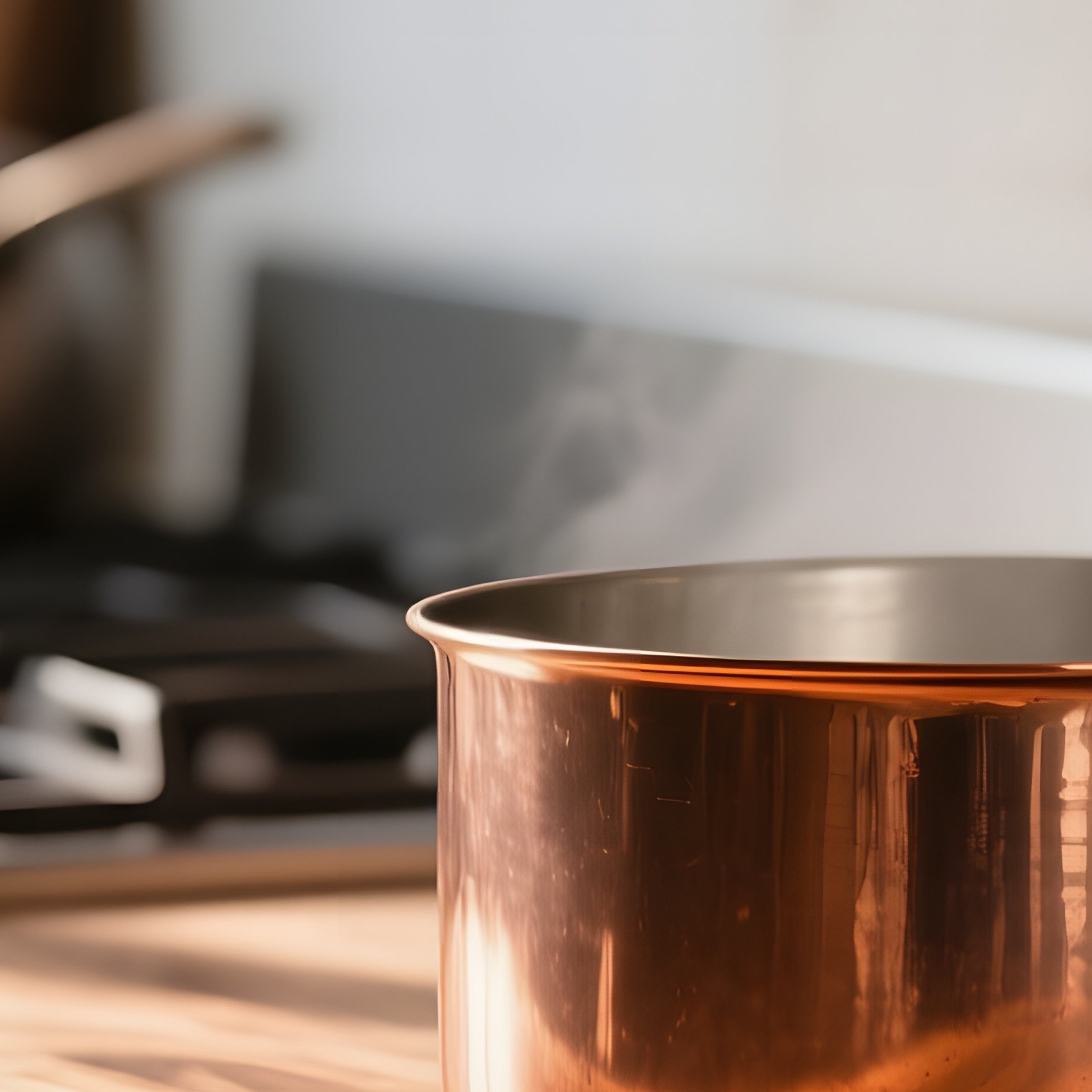 A Rustic Kitchen Countertop Made Of Reclaimed Walnut, Polished To A Subtle Sheen, With Warm - Full Resolution Quality Preview