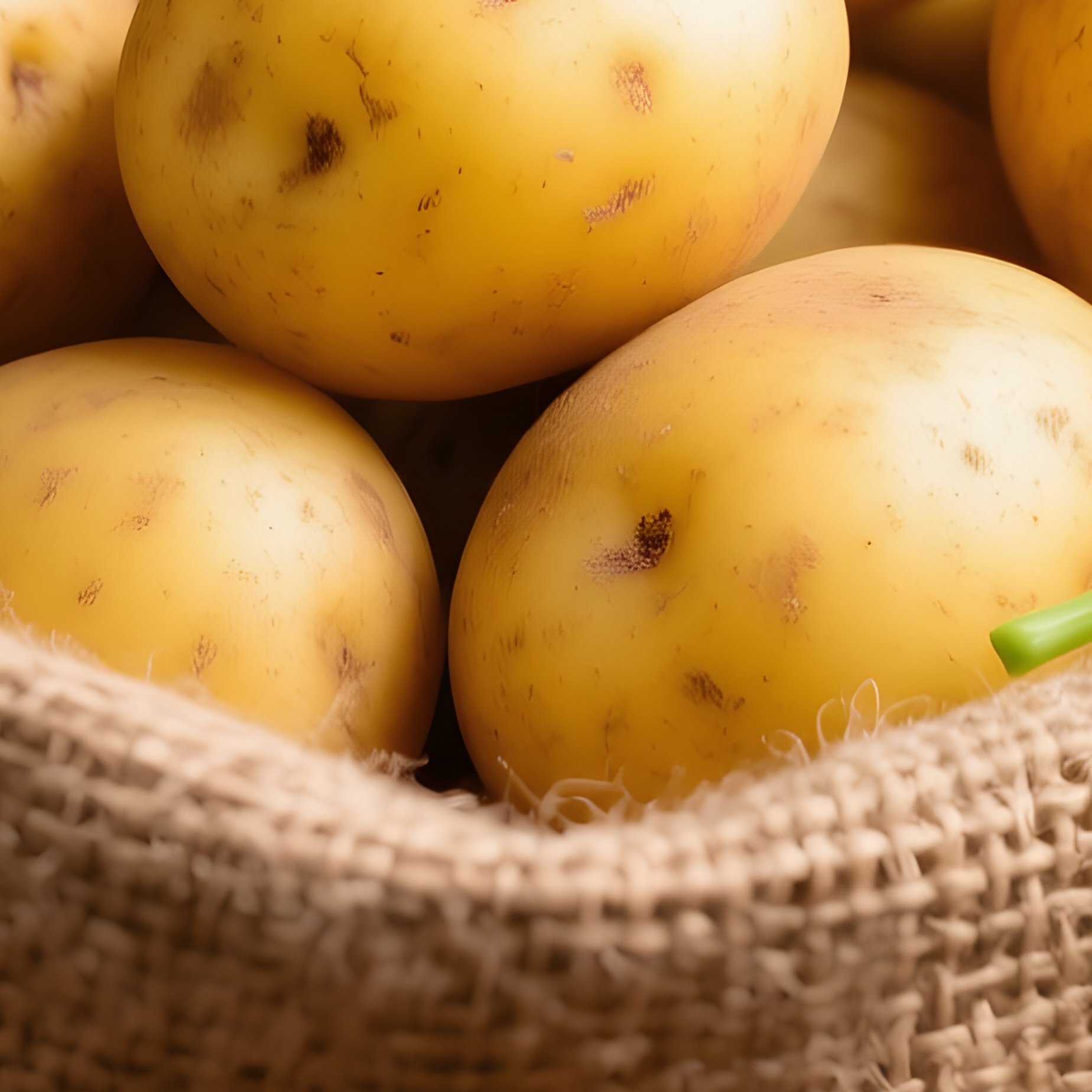 A Sack Filled With Potatoes Potatoes Sack - Full Resolution Quality Preview