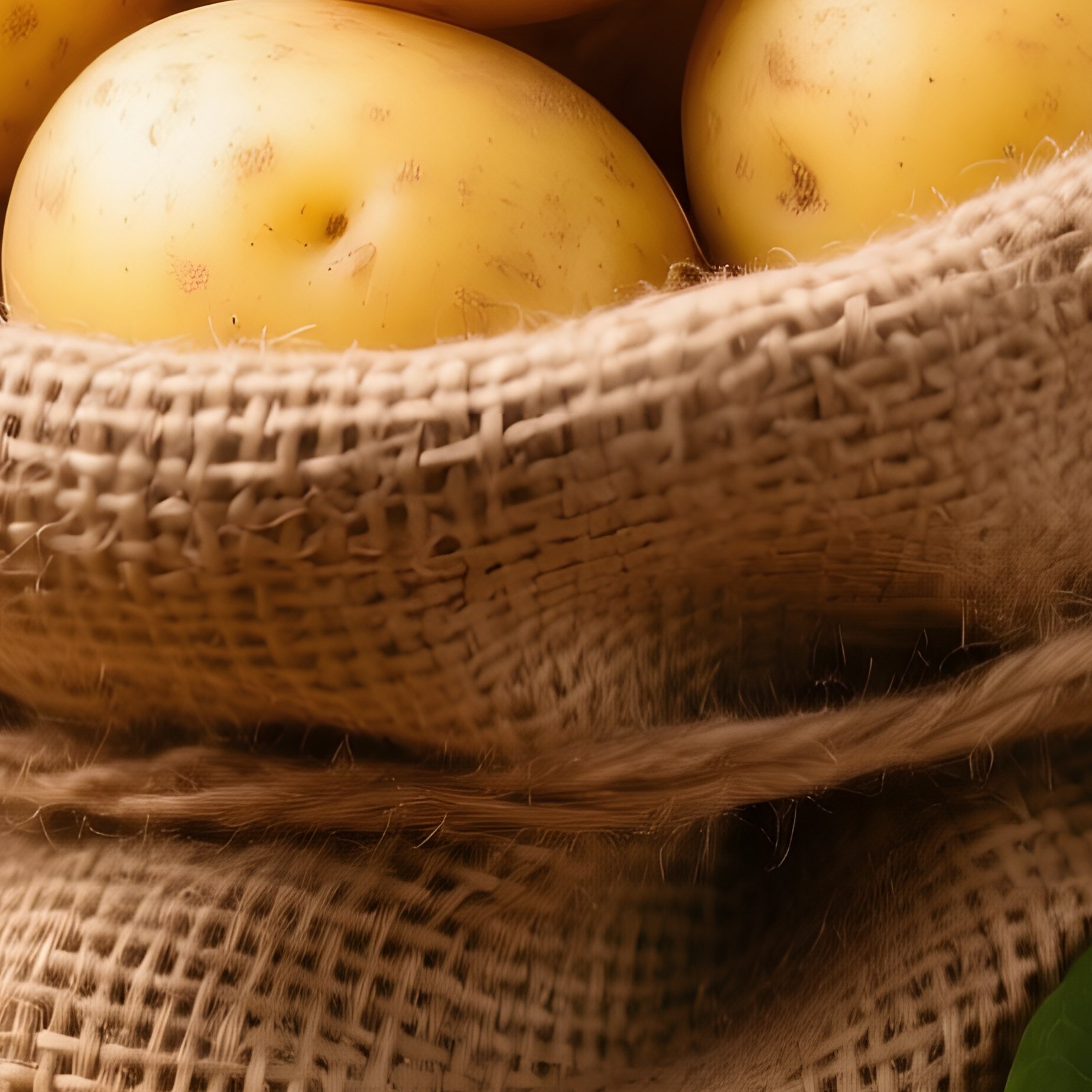 A Sack Filled With Potatoes Potatoes Sack - Full Resolution Quality Preview