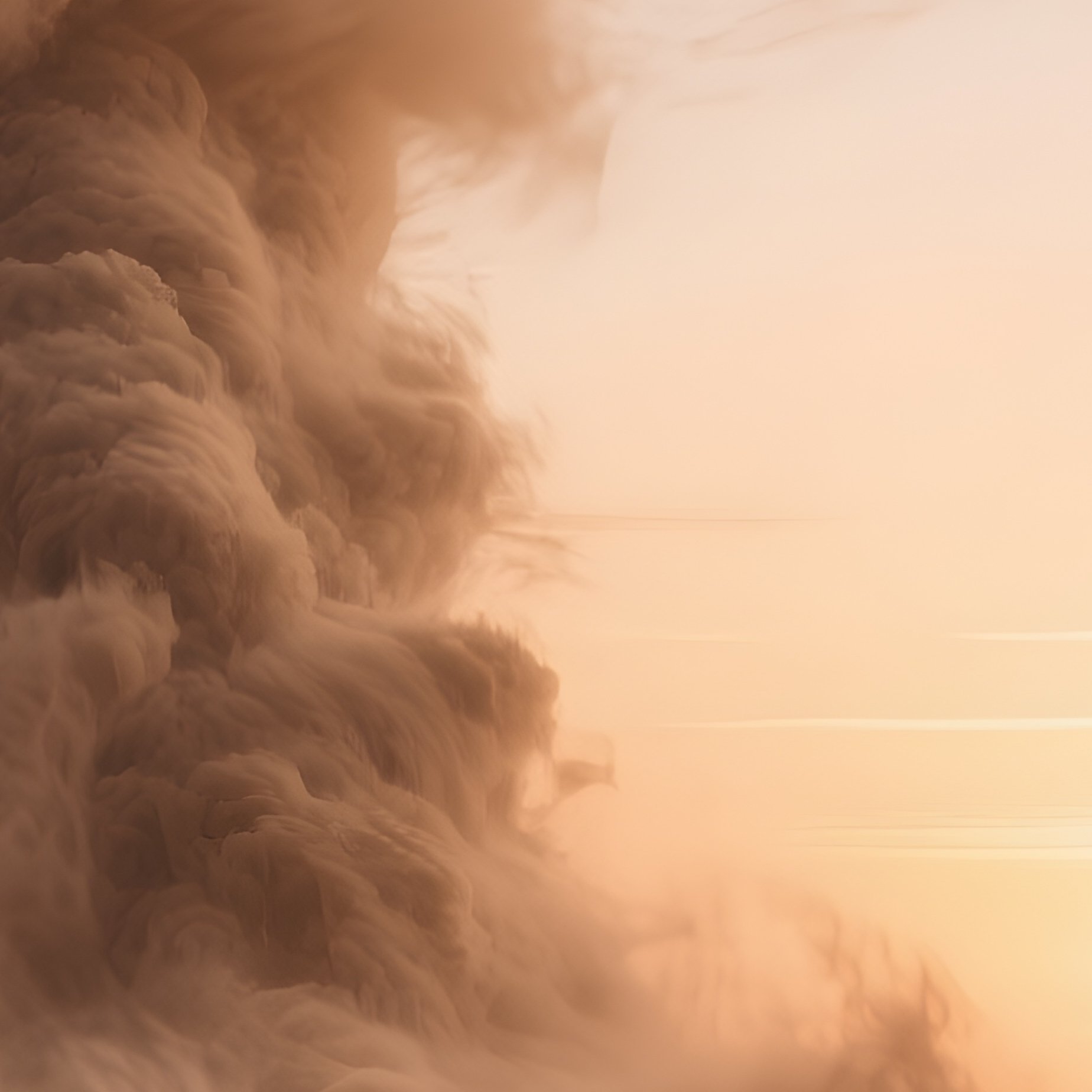 A Sahara Dust Storm Drifting Across Ocean Toward Sunset. - Full Resolution Quality Preview