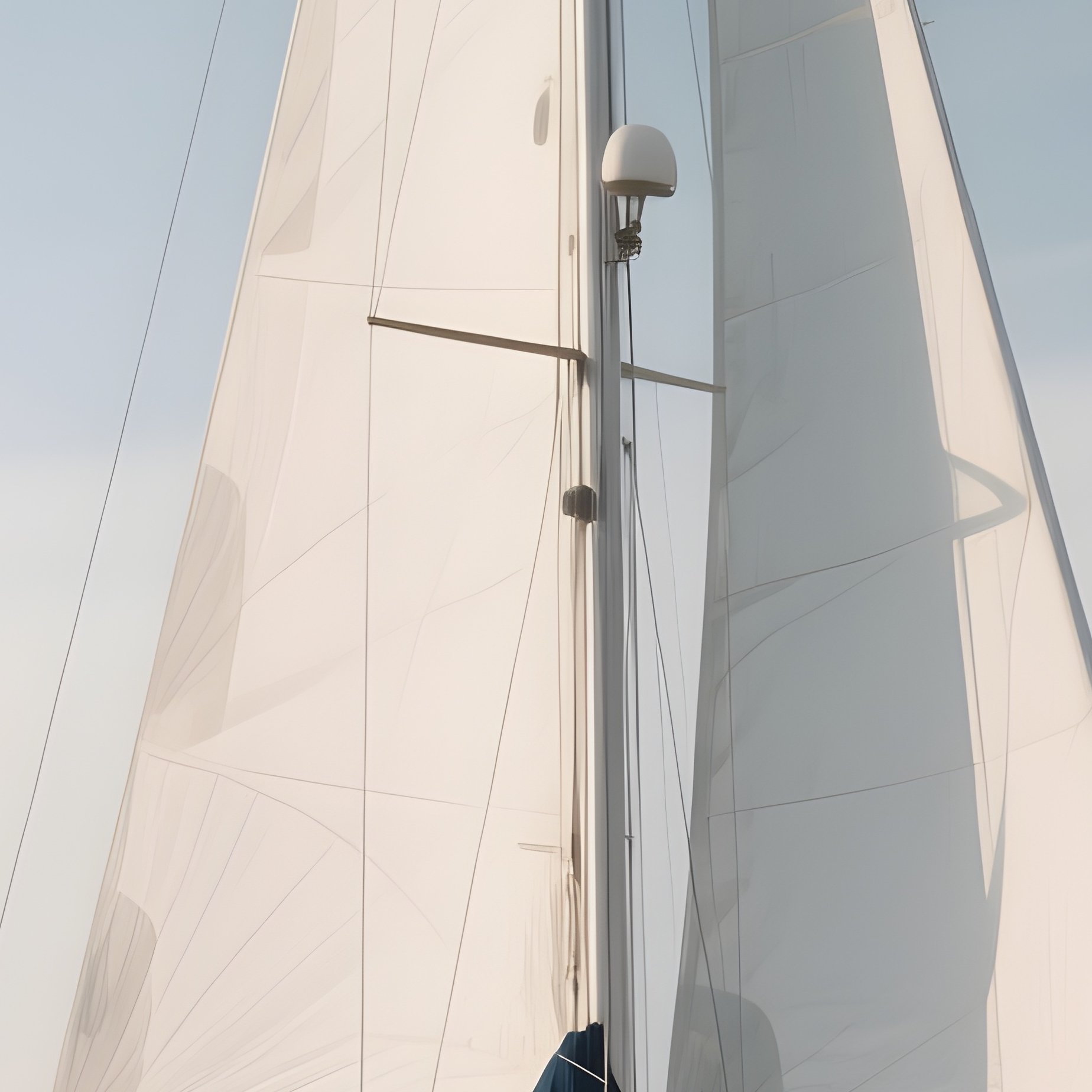 A Sailing Yacht Floating Peacefully In A Windless Bay - Full Resolution Quality Preview