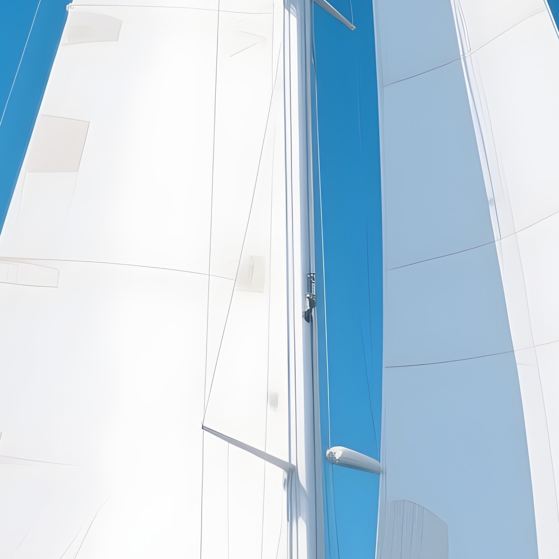 A Sailing Yacht Gliding With Full White Sails Under Clear Blue Skies - Full Resolution Quality Preview