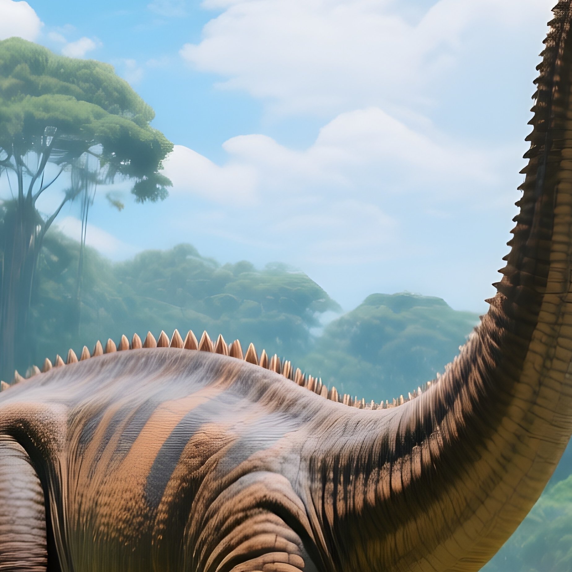 A Saltasaurus Dinosaur In A Prehistoric Landscape - Full Resolution Quality Preview