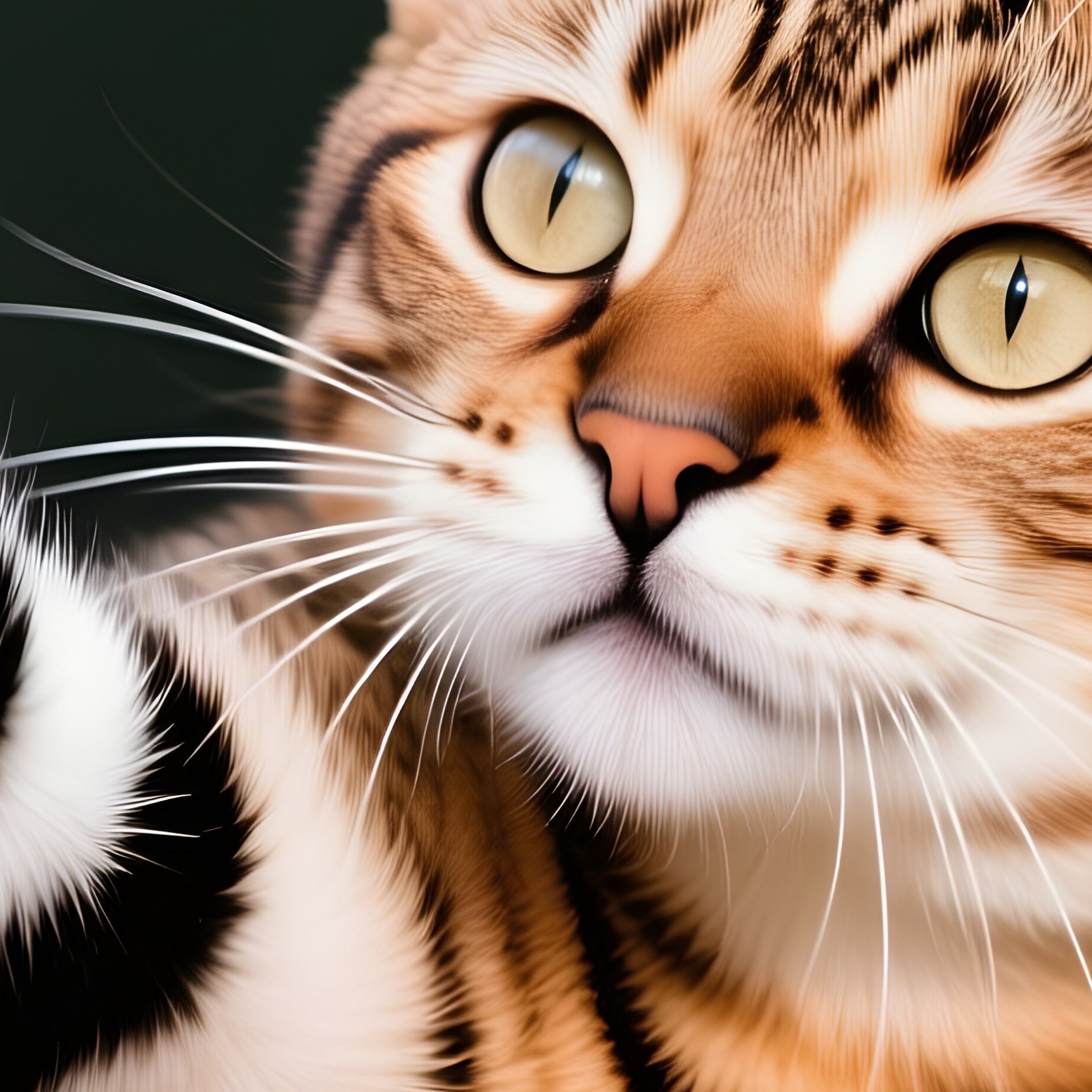 A Savannah Cat Paw Outstretched Dramatically - Full Resolution Quality Preview