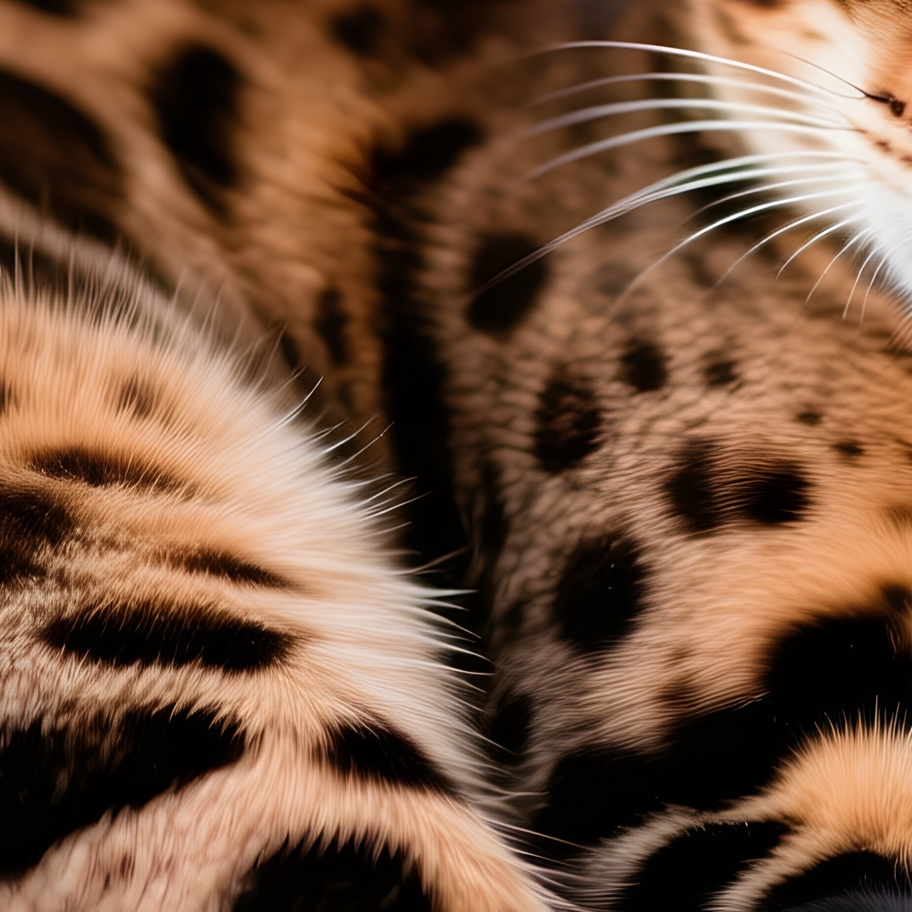 A Savannah Cat Resting On An Animal Body - Full Resolution Quality Preview