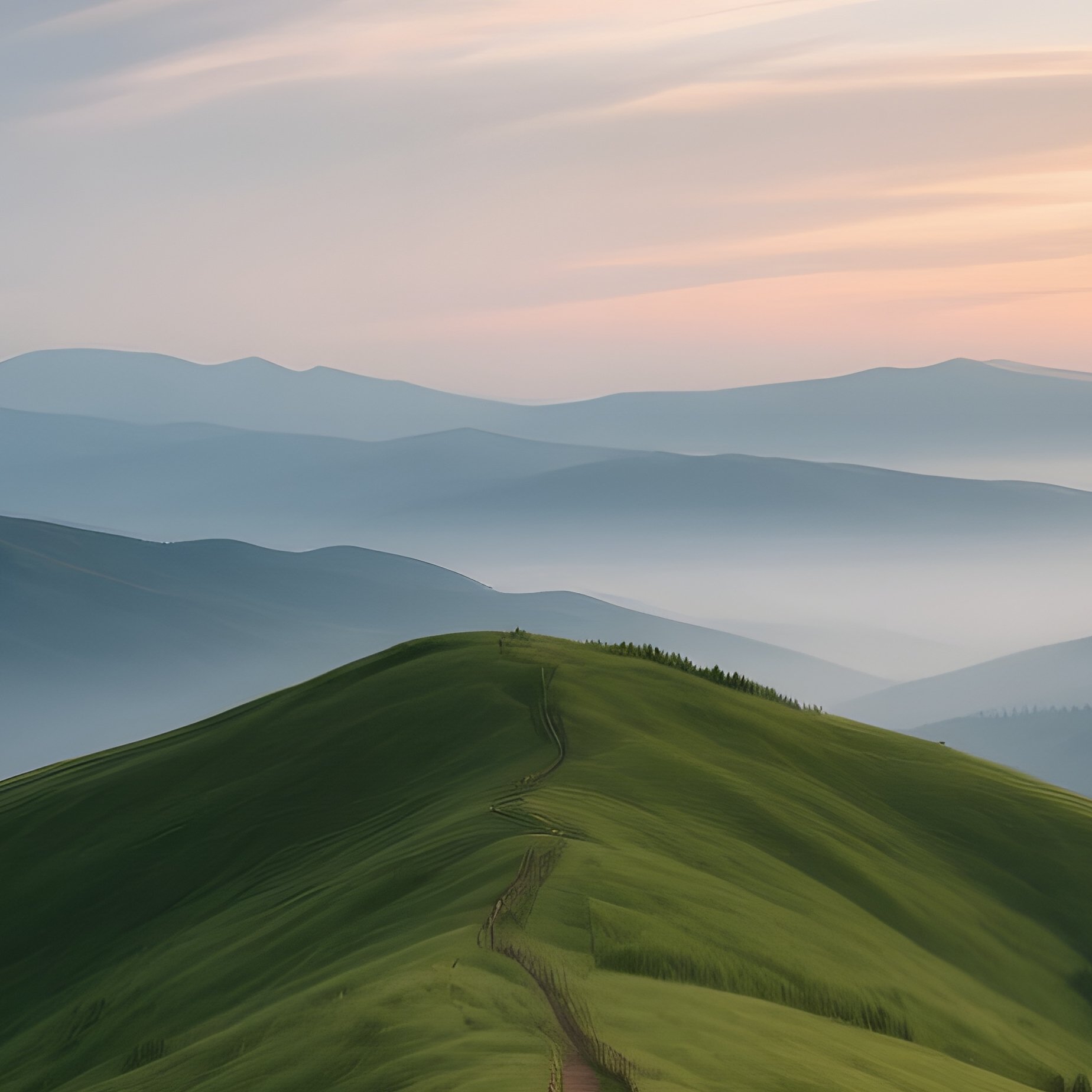 A Scenic Pathway Leading Through A Mountainous Landscape - Full Resolution Quality Preview