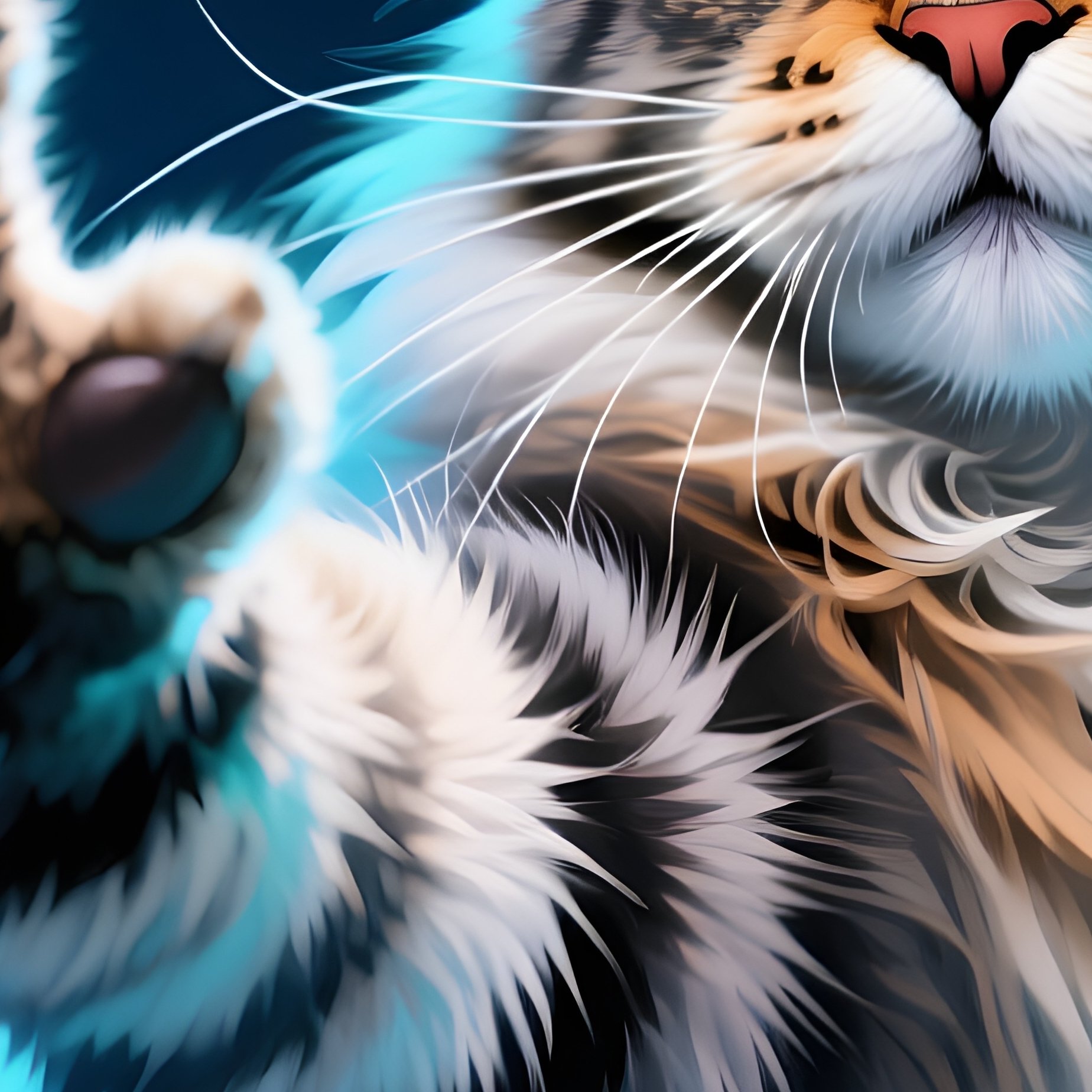 A Science Fiction Art Of A Cat In Space - Full Resolution Quality Preview