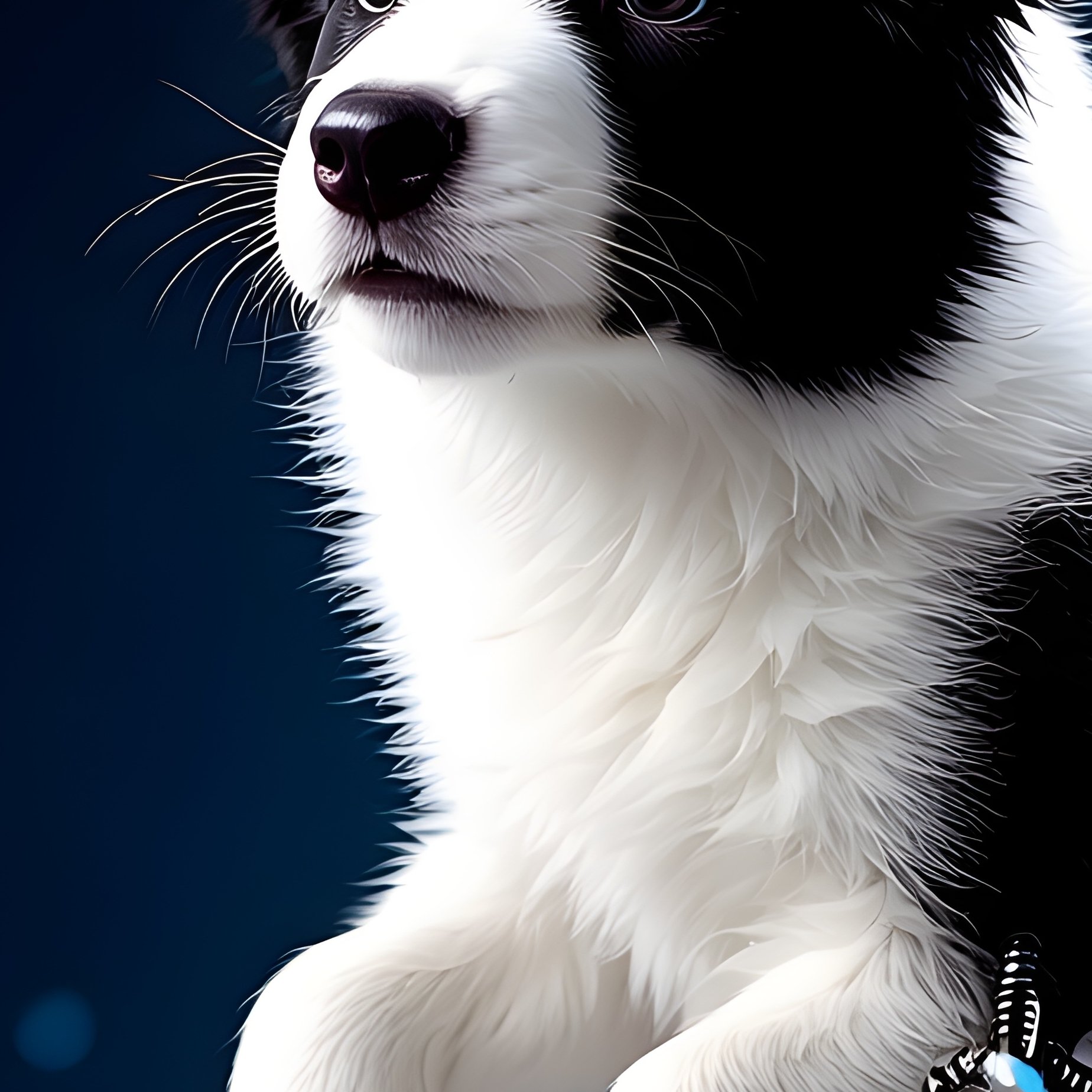 A Science Fiction Border Collar Puppy In Space - Full Resolution Quality Preview