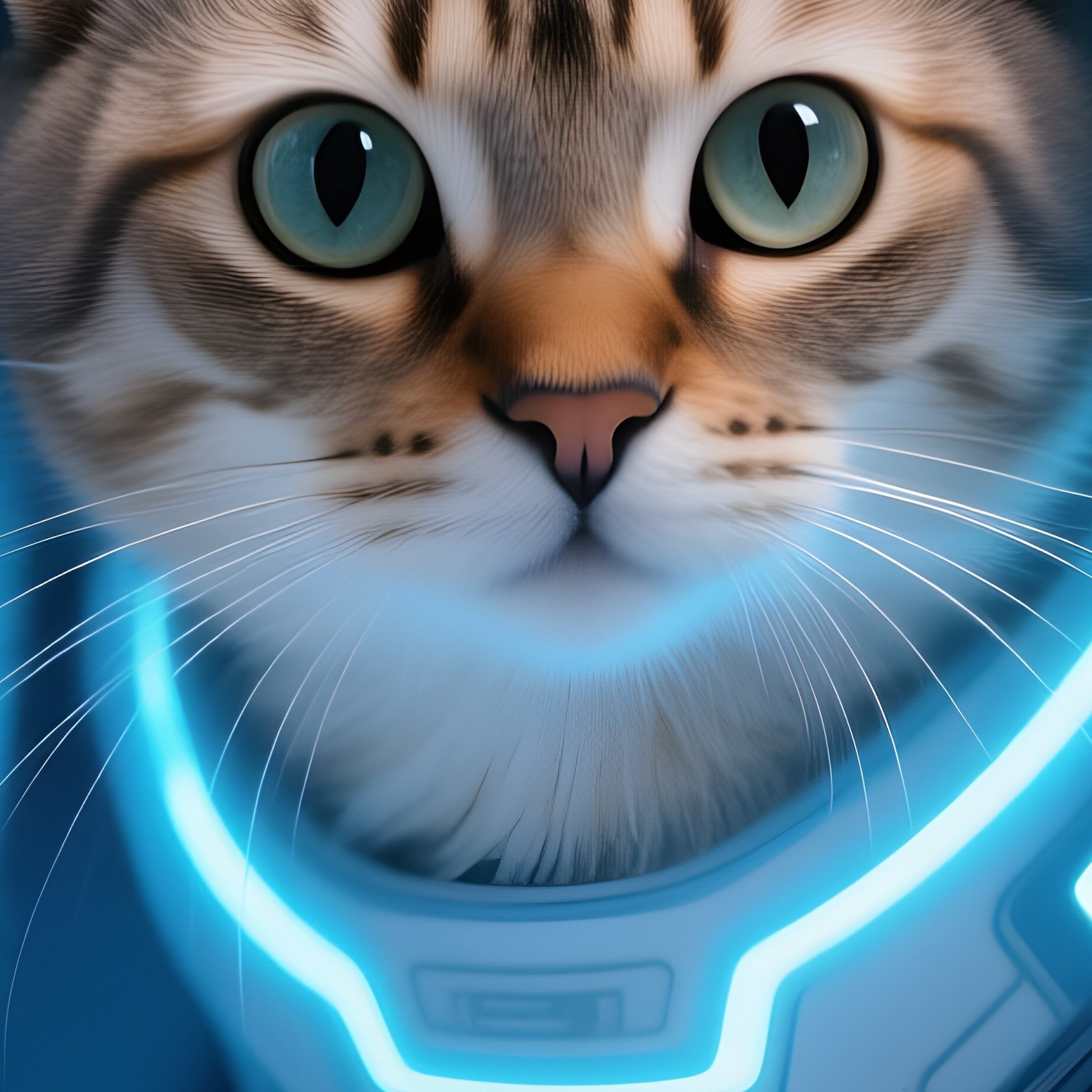 A Science Fiction Image Of A Cat Somali Peeking Out From Under A Blanket - Full Resolution Quality Preview