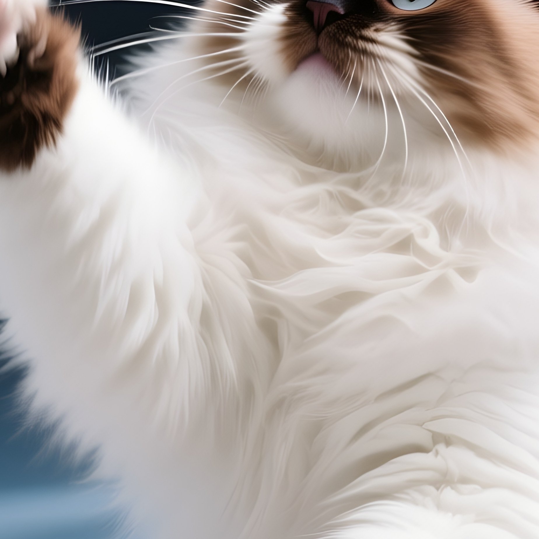 A Science Fiction Persian Cat Playing With A Toy In The Air - Full Resolution Quality Preview