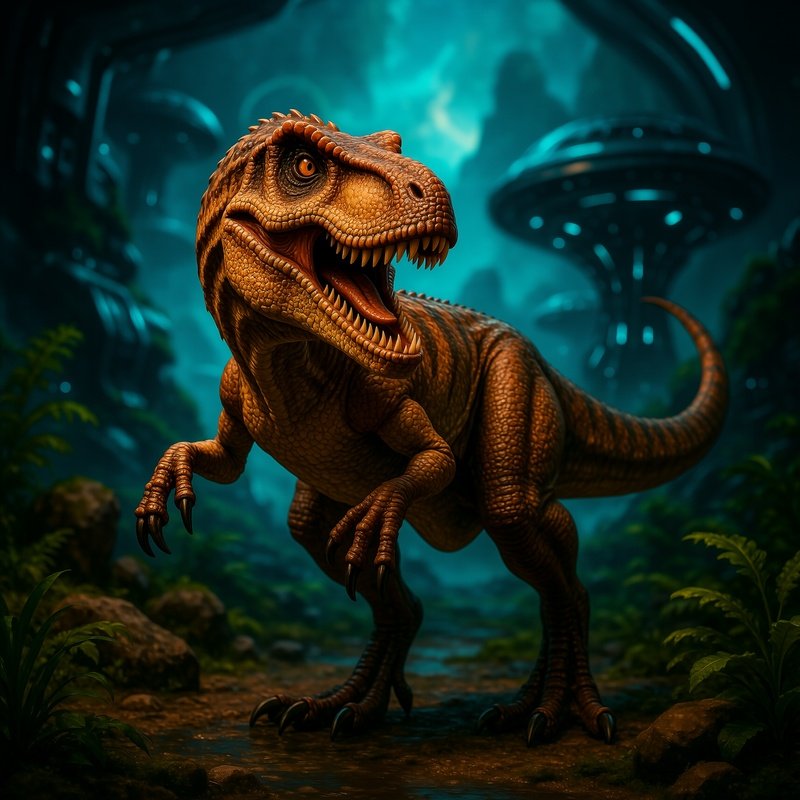 A Science Fiction Vision Of A Velociraptor