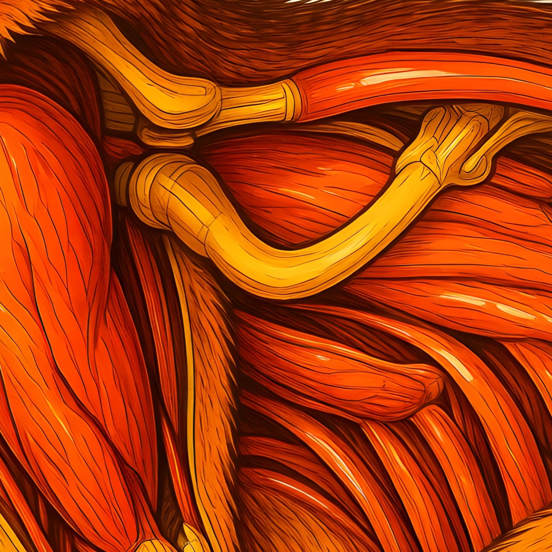 A Scientific Illustration Of A Cat Somali Sleeping In A Sunbeam - Full Resolution Quality Preview