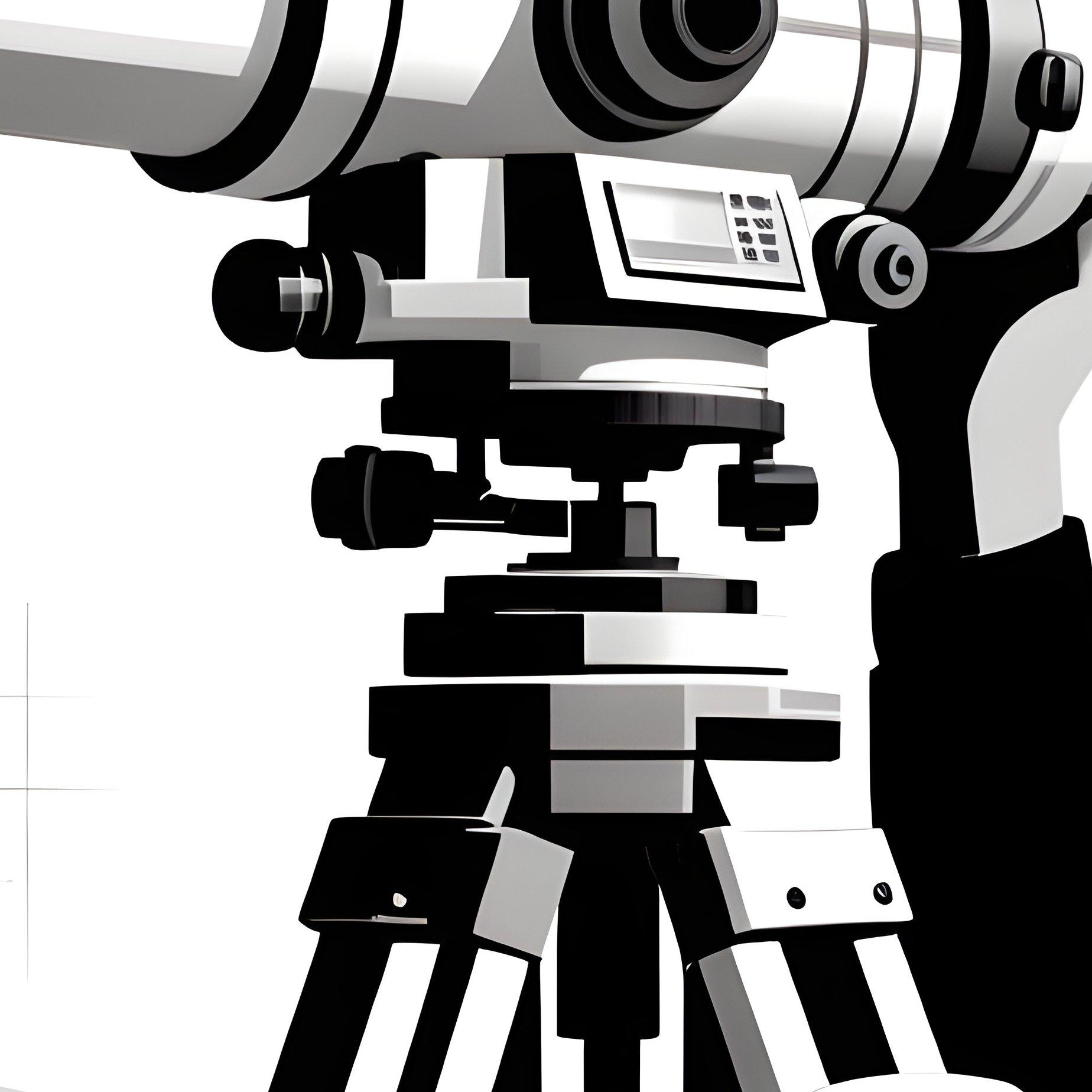 A Scientific Illustration Of A Surveyor Using A Tripod Mounted Theodolite For Precision Mapping - Full Resolution Quality Preview