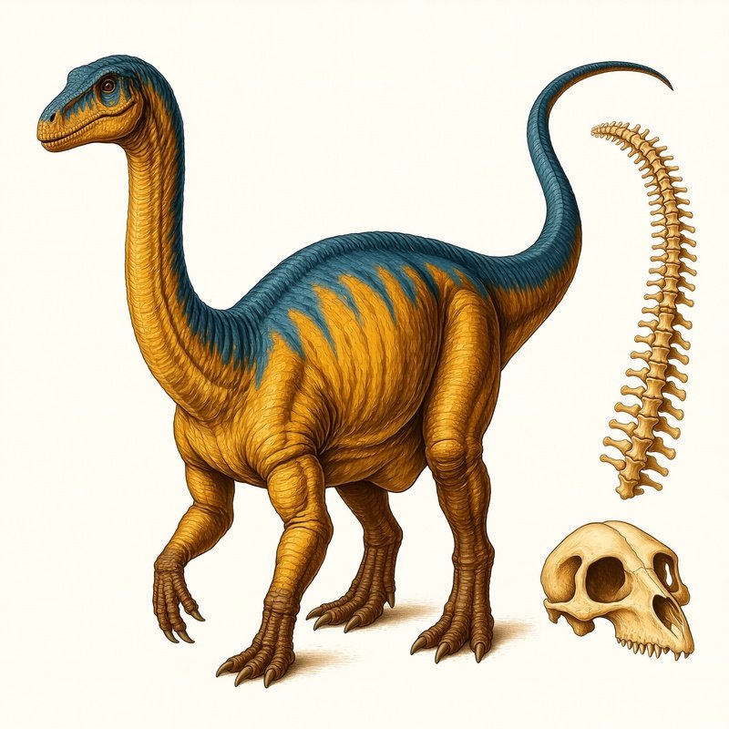 A Scientific Illustration Of Camptosaurus