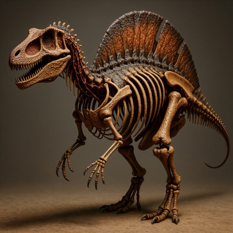 A Scientific Representation Of A Spinosaurus Dinosaur