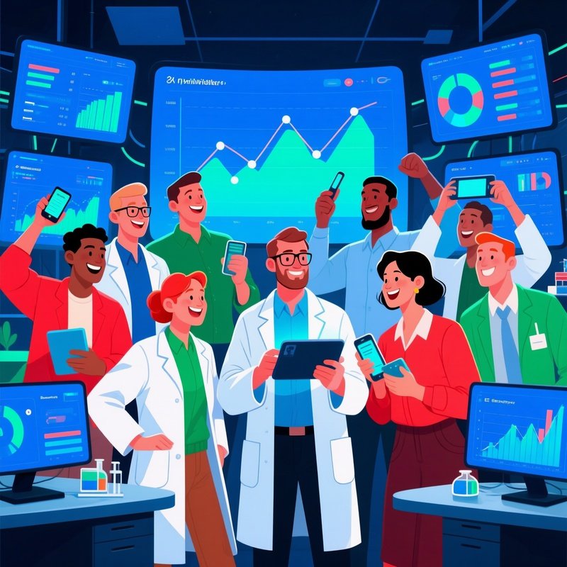 A Scientific Technology Startup Founders Celebrating Success