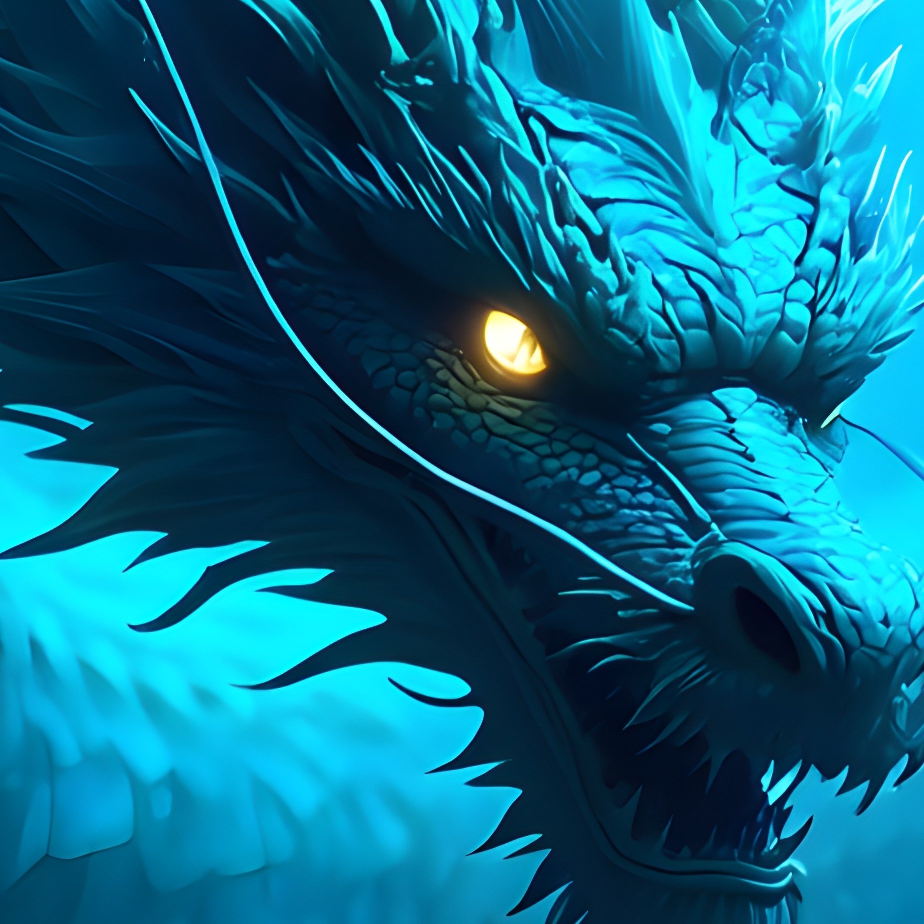 A Sea Dragon Guarding A Pearl Cave Underwater - Full Resolution Quality Preview