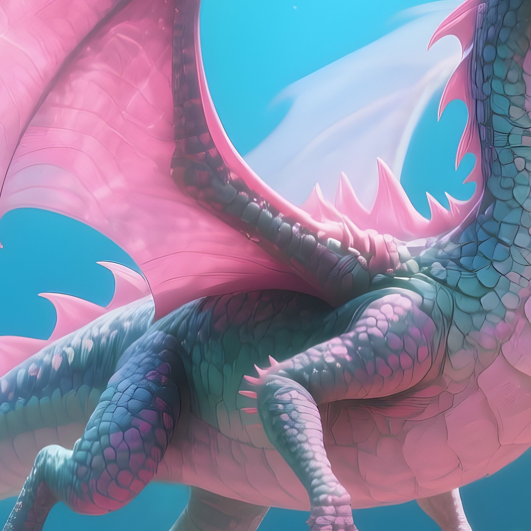 A Sea Dragon Weaving Through Pink Corals Underwater Image 2 - Full Resolution Quality Preview