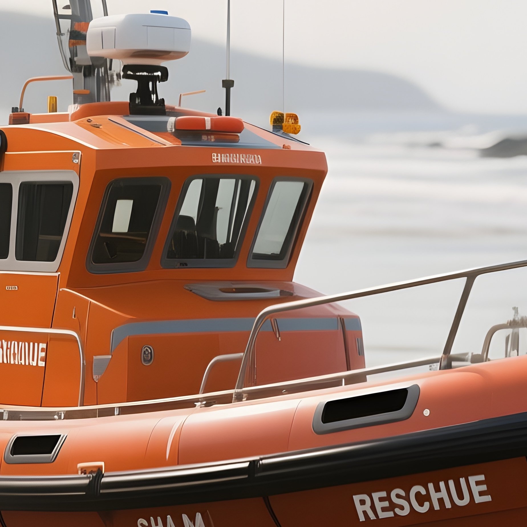 A Search And Rescue Boat Scanning Coastal Shallows - Full Resolution Quality Preview