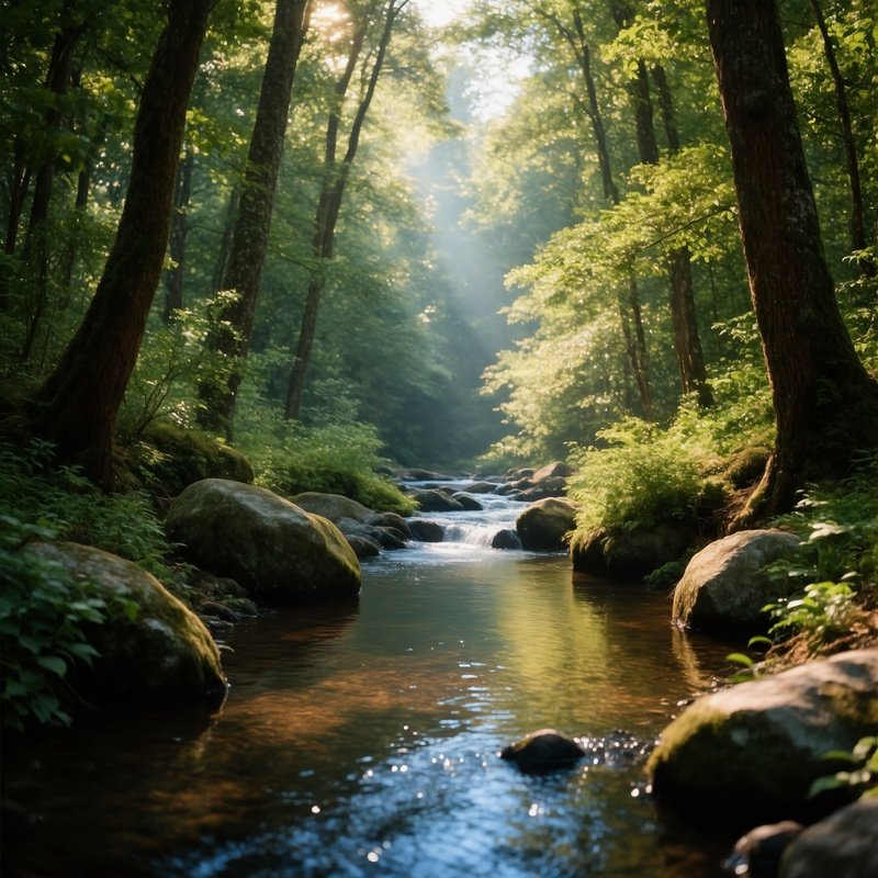A Serene Forest Stream Forest Stream