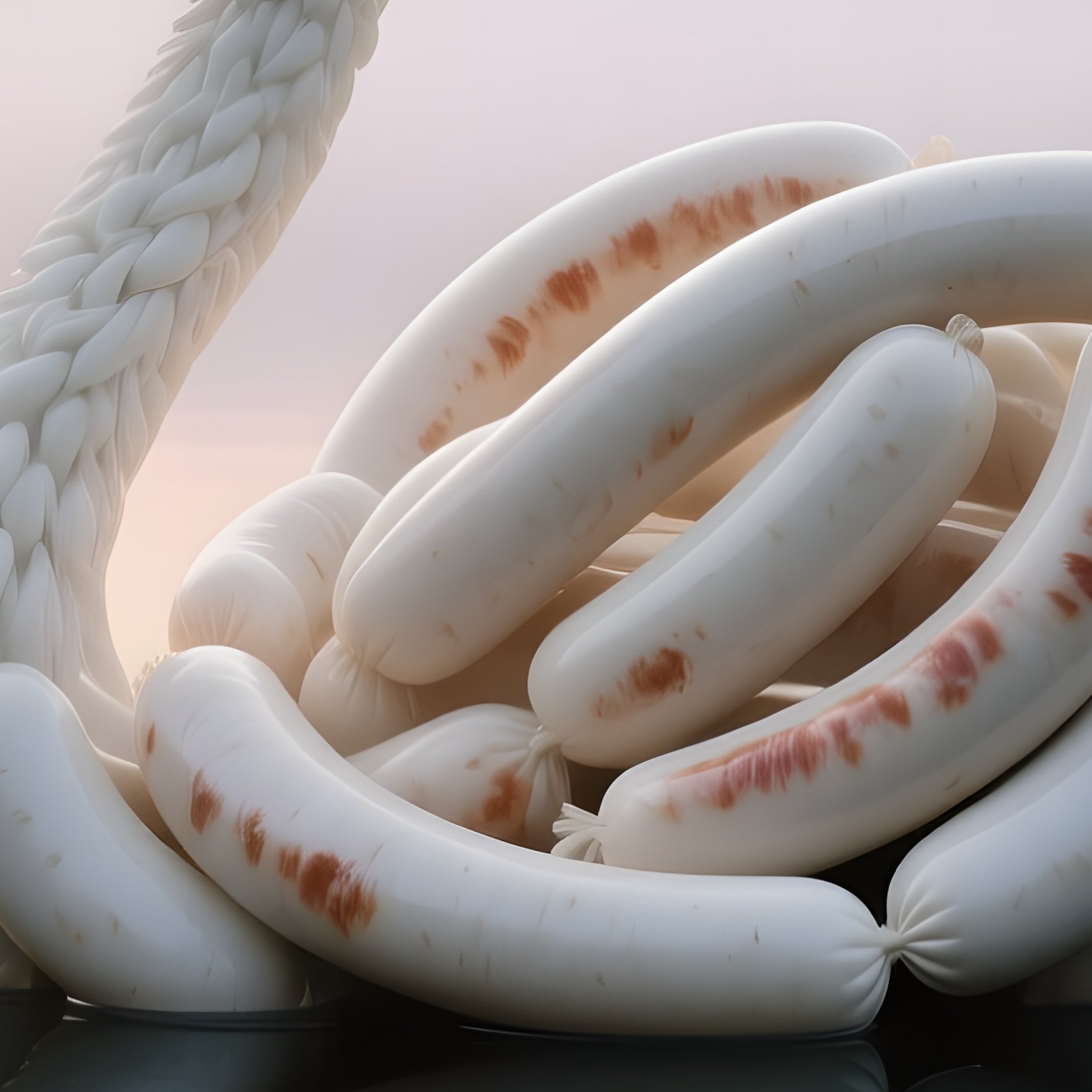 A Serene Lake At Sunrise With Mist Rising, Featuring A Floating Sculpture Of A Swan Made From - Full Resolution Quality Preview