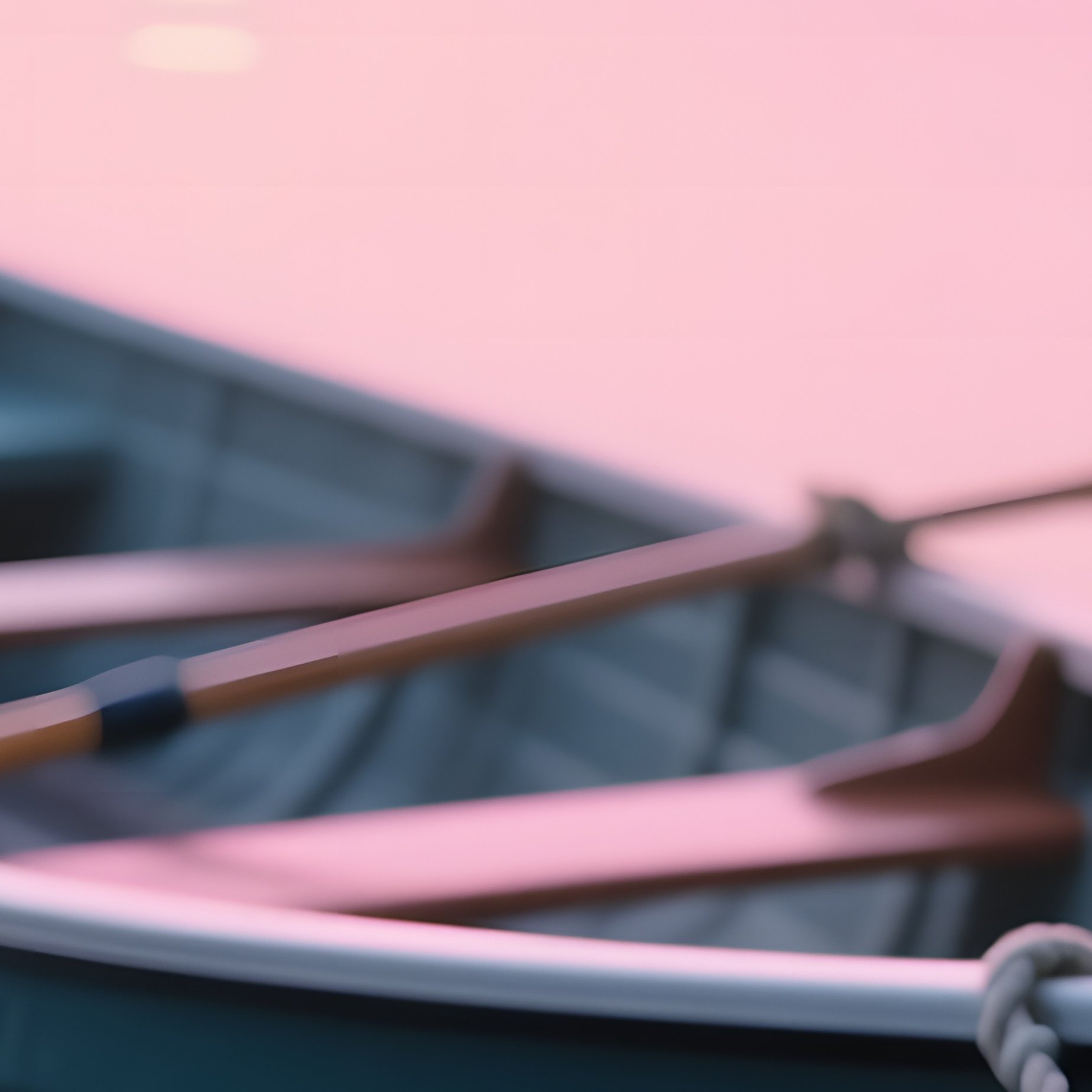 A Serene Lake Dock At Sunrise, A Lone Rowboat Tied To A Post Adorned With A Small Glass Medallion - Full Resolution Quality Preview