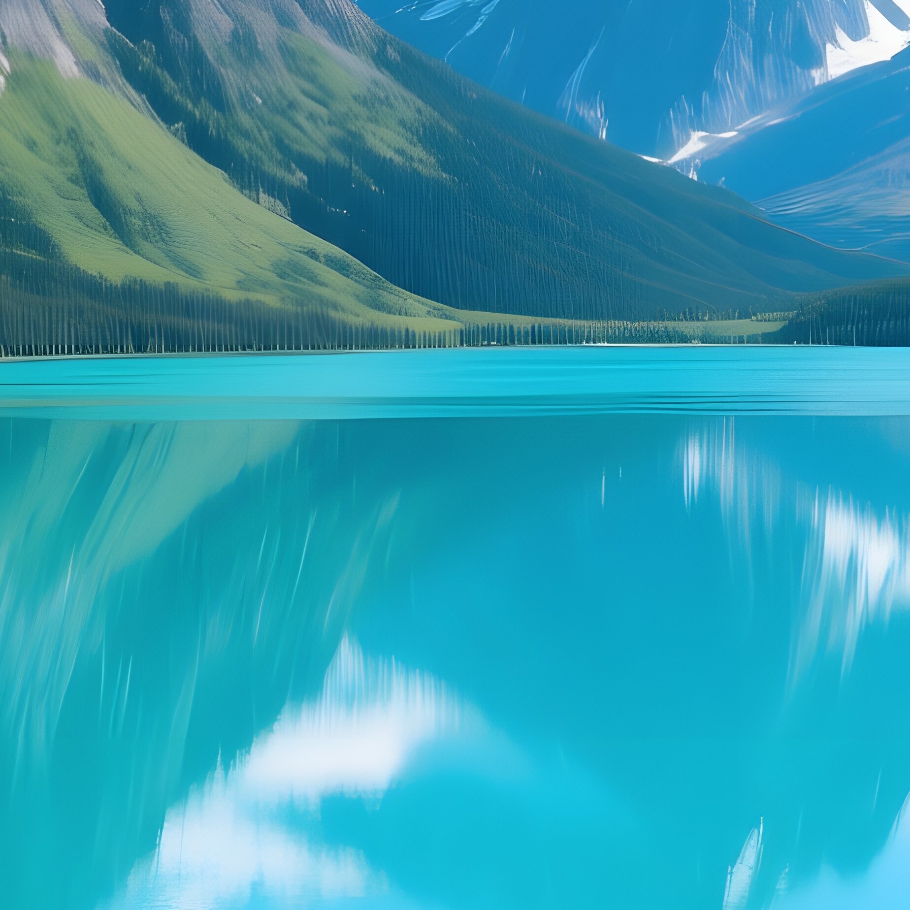A Serene Mountain Lake Surrounded By Forest And Mountains - Full Resolution Quality Preview