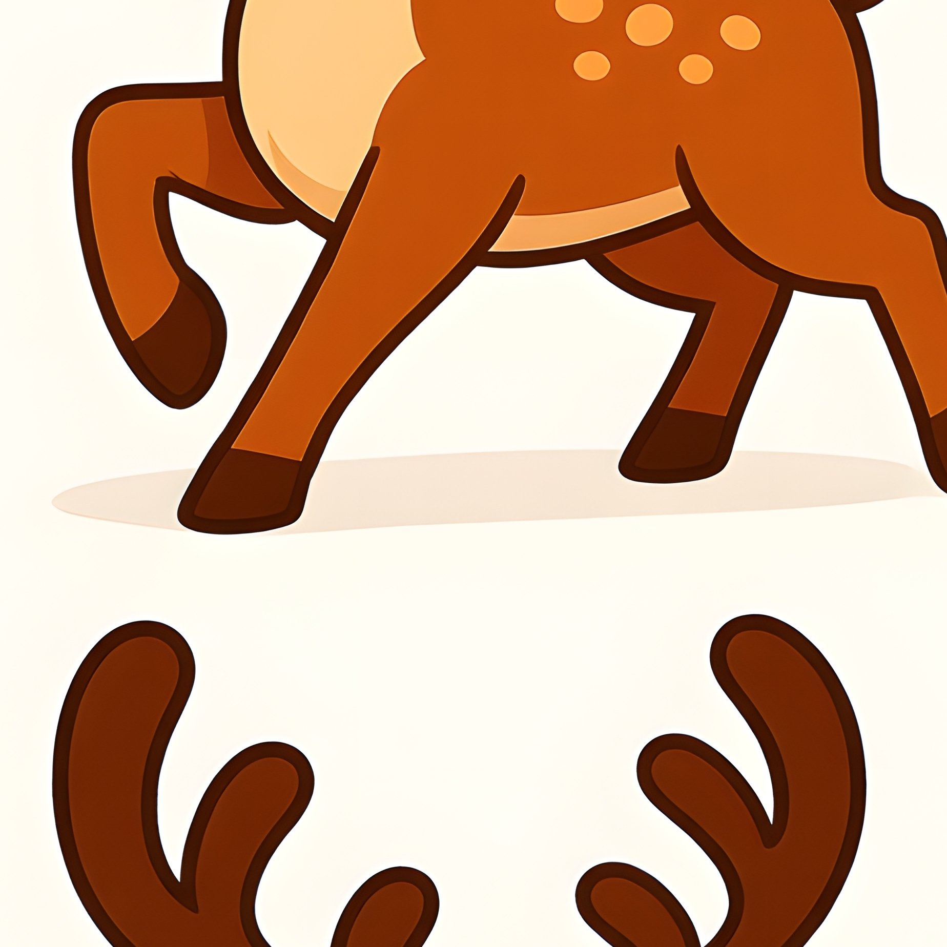 A Series Of Reindeer In Various Poses Reindeer Cartoon - Full Resolution Quality Preview