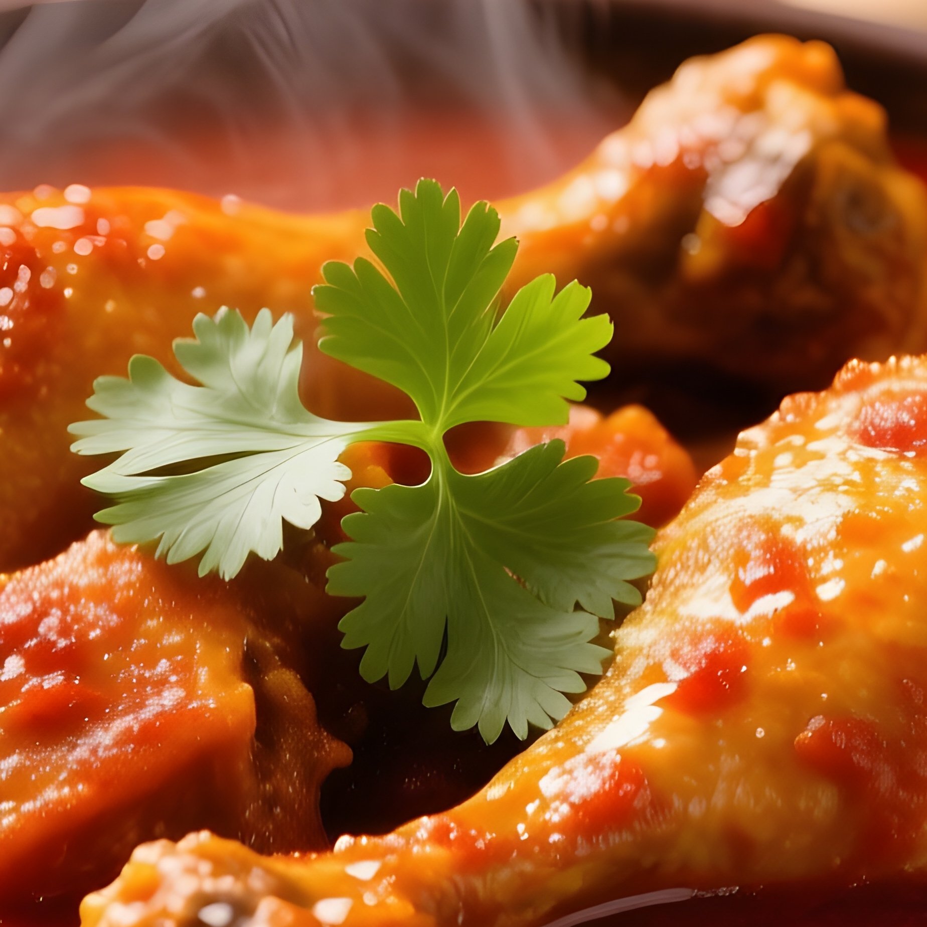 A Serving Of Murgh Qorma Chicken Curry With A Rich Oily Red Sauce - Full Resolution Quality Preview