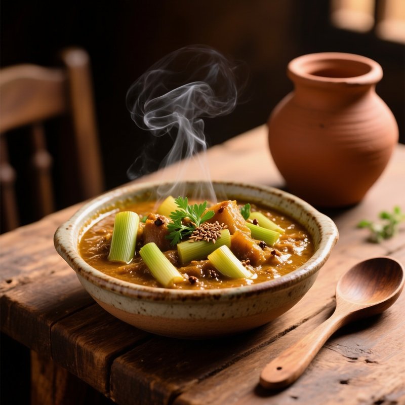 A Serving Of Qorma E Gandana A Leek Stew