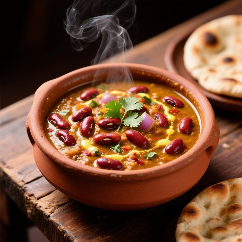 A Serving Of Qorma E Lobia Red Kidney Bean Stew