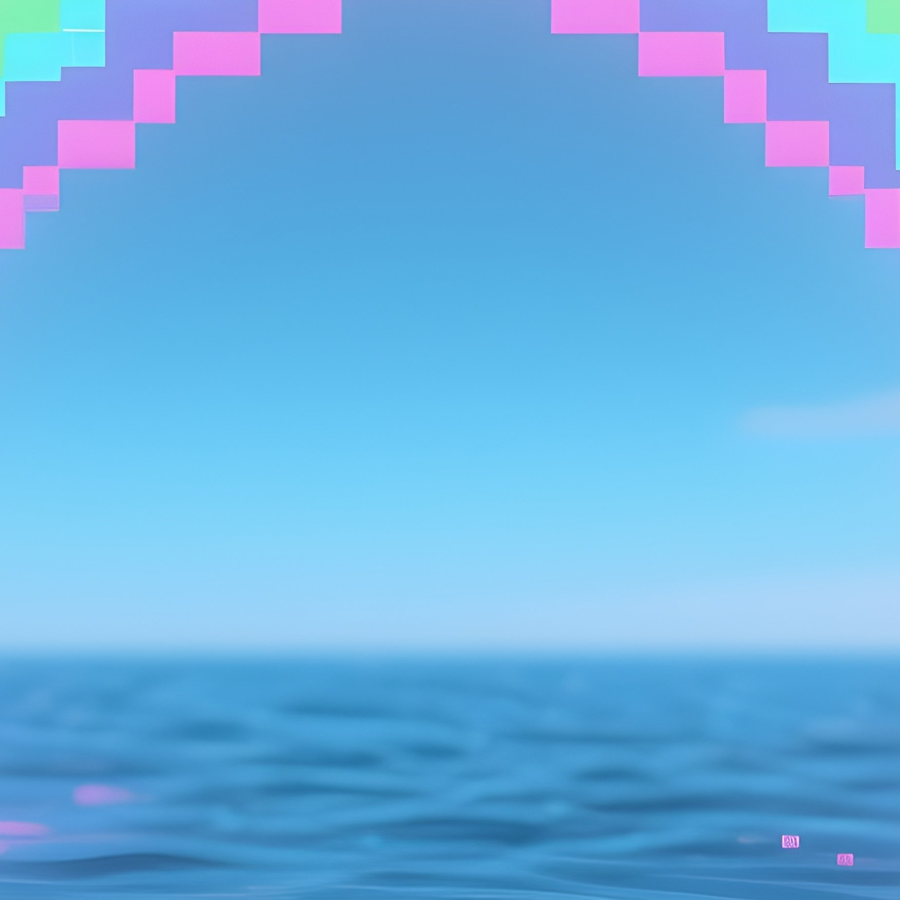 A Shimmering Rainbow Touching The Horizon Of A Calm Sea Digital Art - Full Resolution Quality Preview