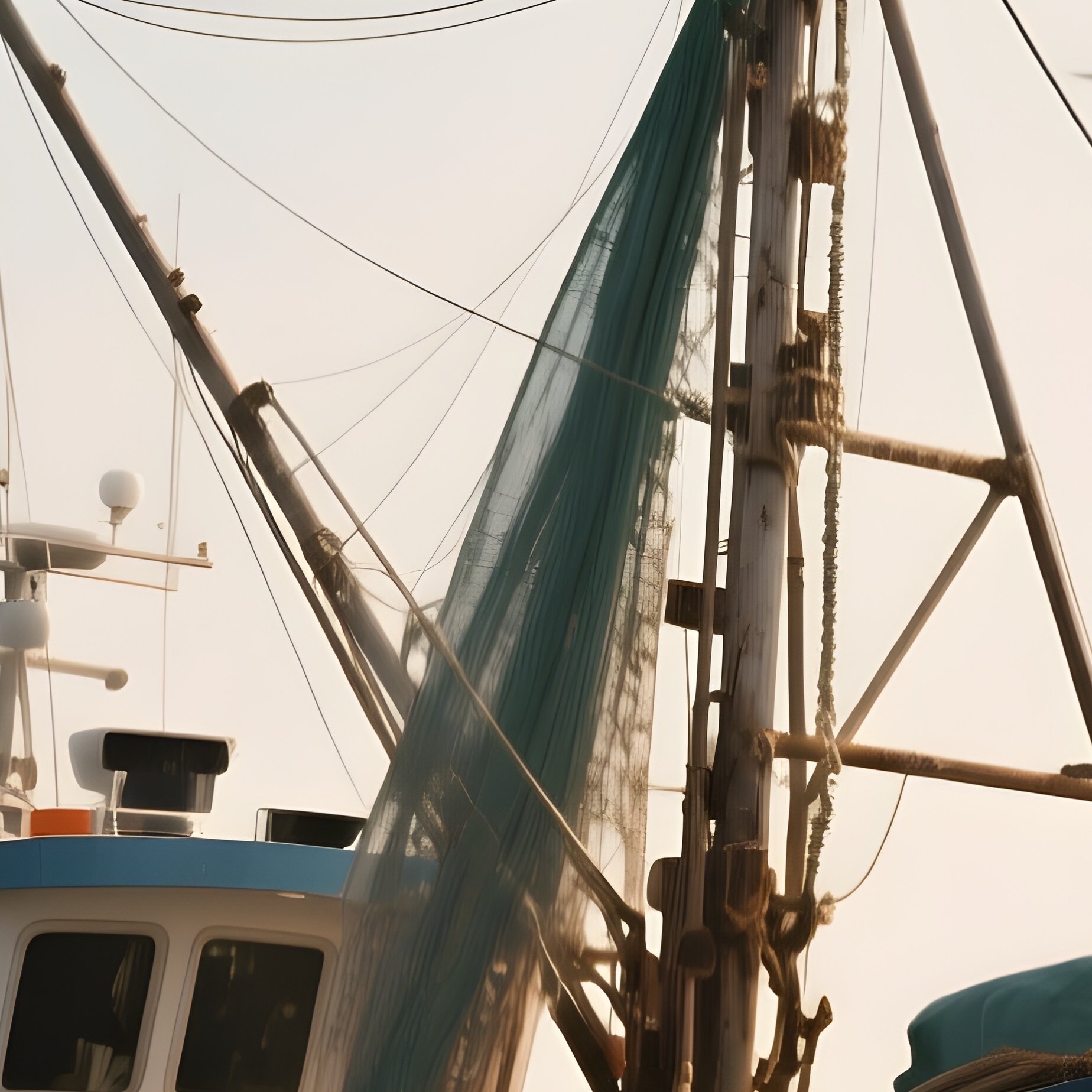 A Shrimping Boat Returning With Seagulls Flying Overhead - Full Resolution Quality Preview