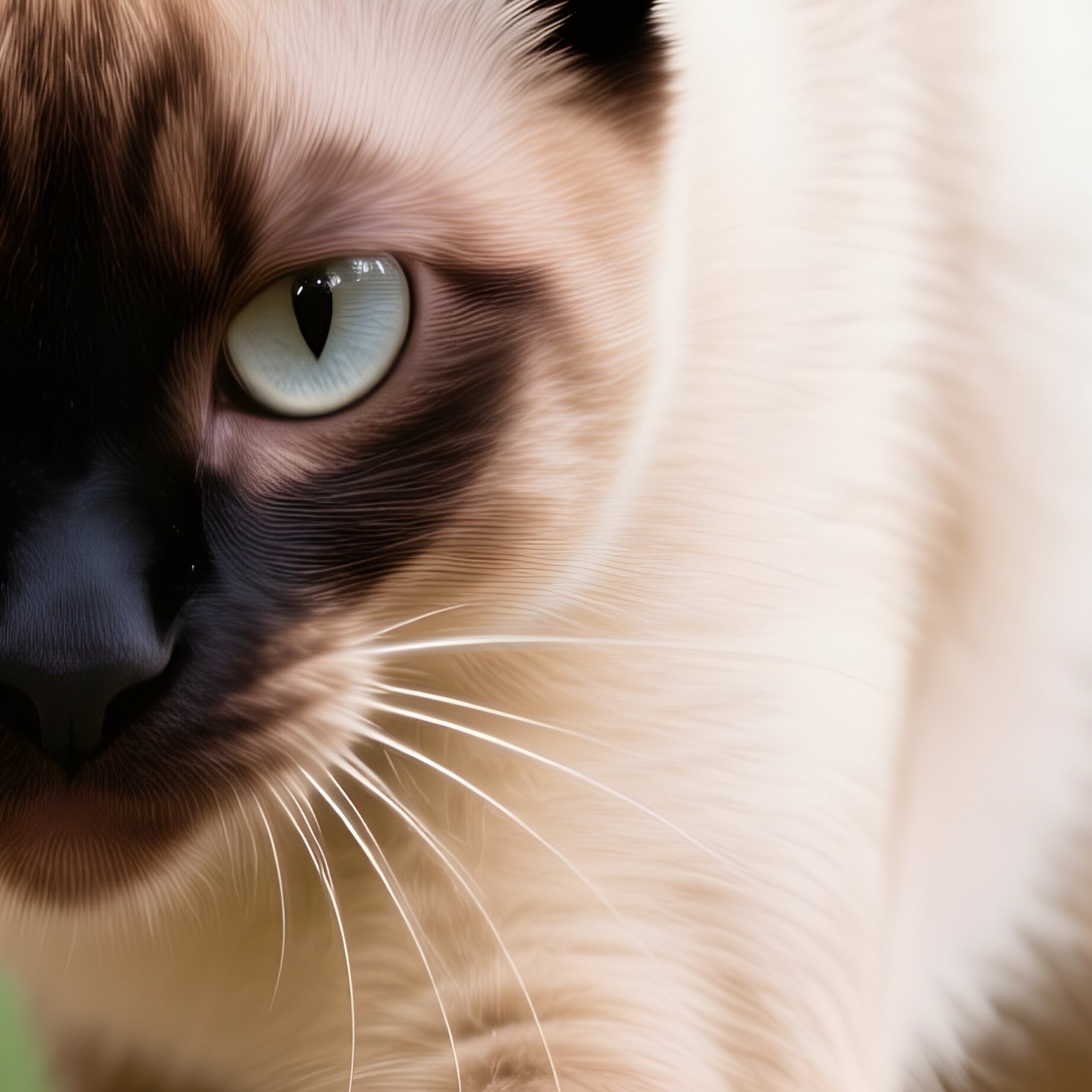 A Siamese Cat Crouched Low In Hunting Mode - Full Resolution Quality Preview