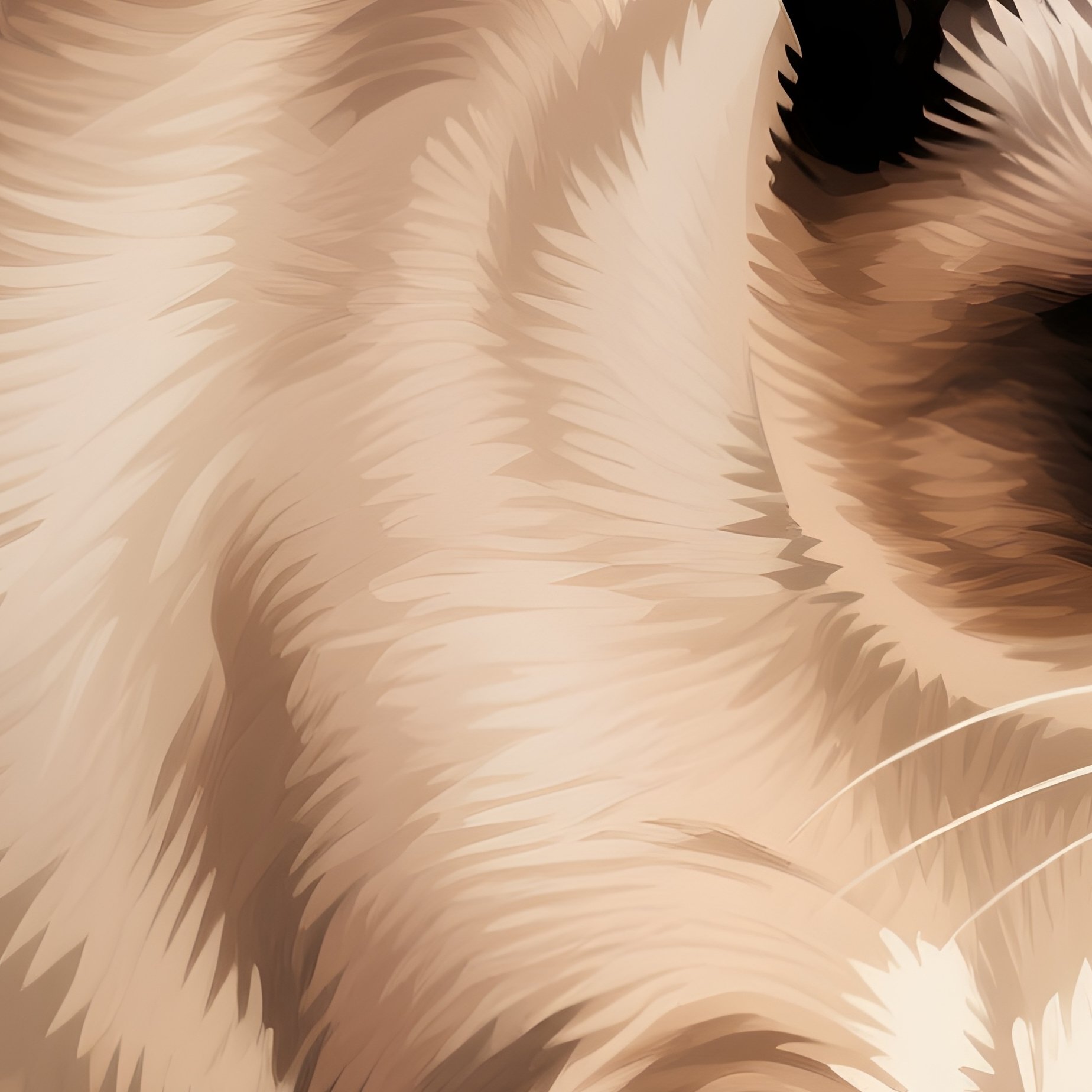 A Siamese Cat Crouched Low In Hunting Mode Illustration - Full Resolution Quality Preview