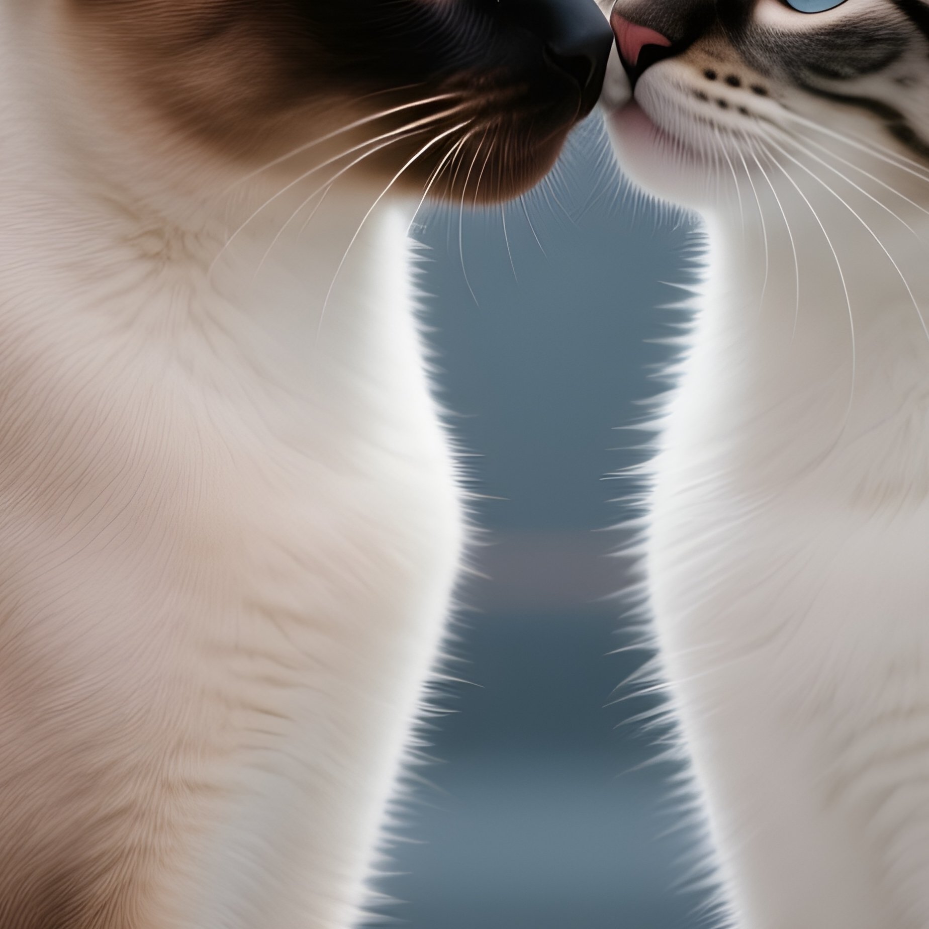 A Siamese Cat Cuddled Up In Fictional Science Fiction Story - Full Resolution Quality Preview