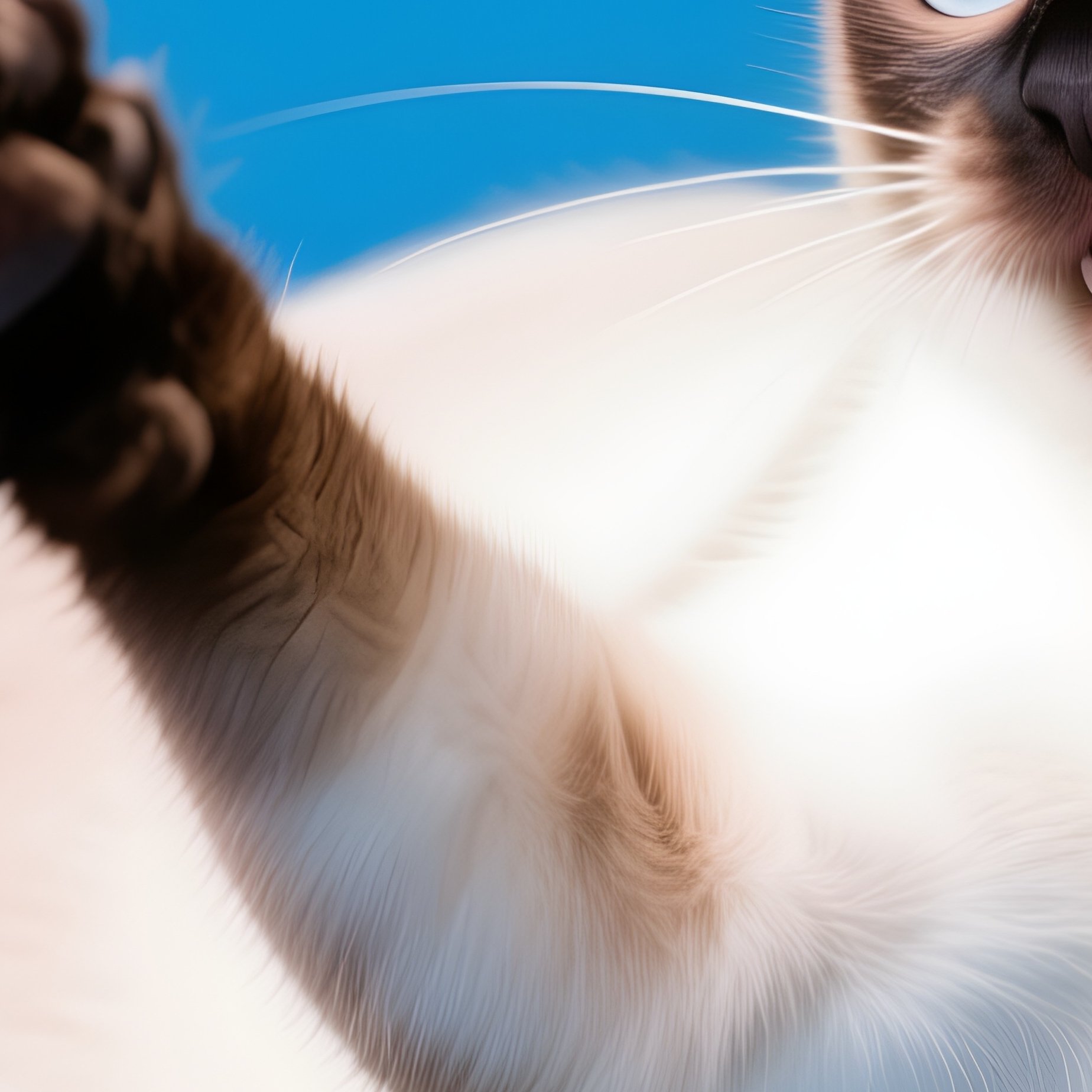 A Siamese Cat Playing With Its Tail - Full Resolution Quality Preview