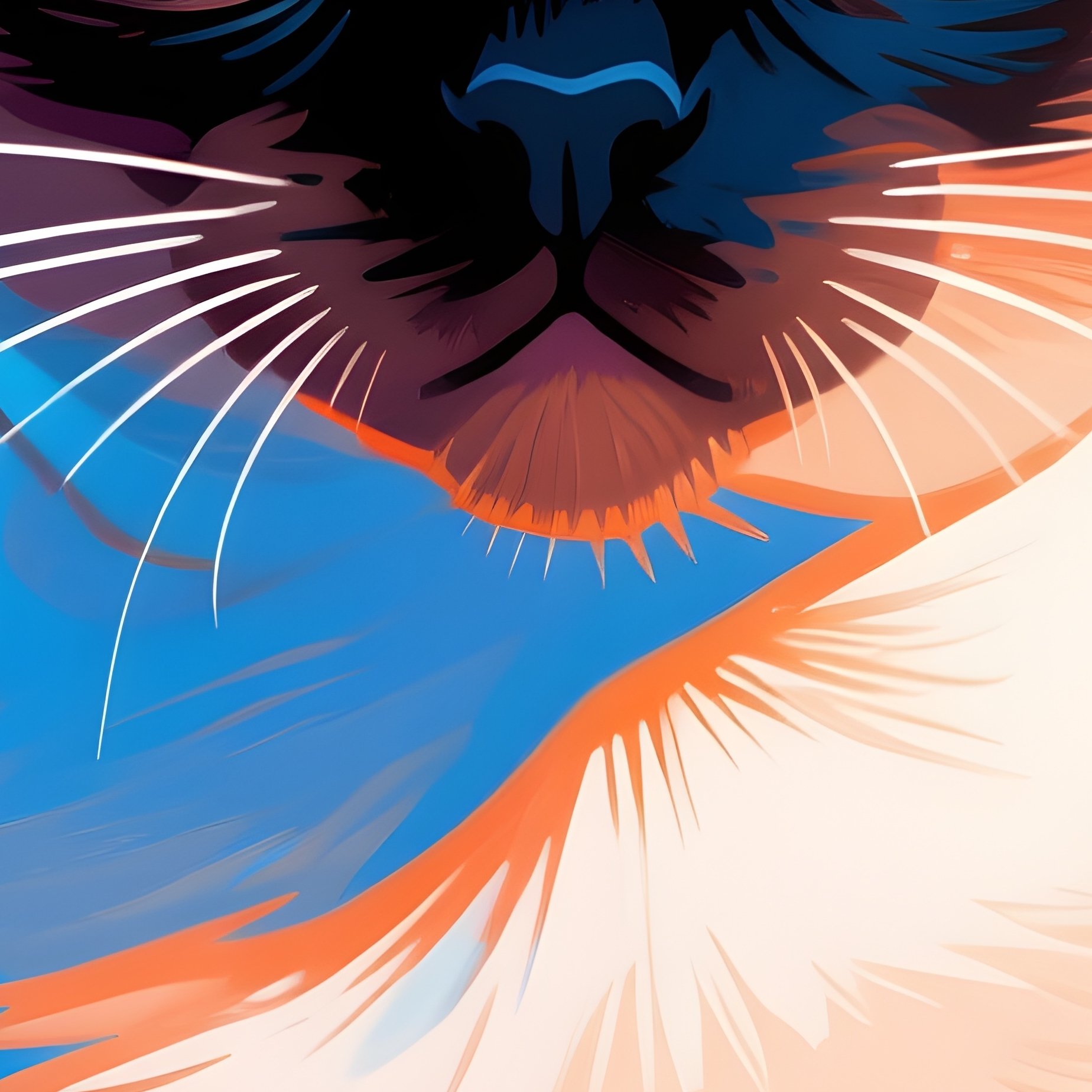 A Siamese Cat With Wide Curious Eyes Digital Art - Full Resolution Quality Preview