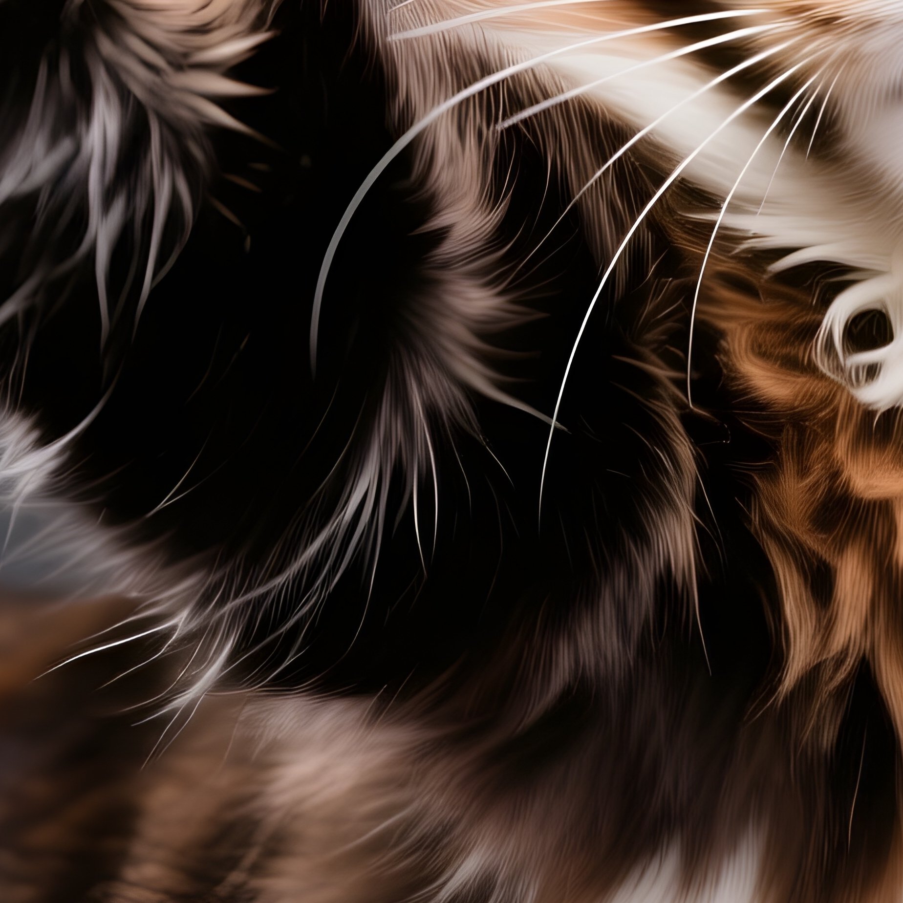 A Siberian Cat Paw Out Stretched Dramatically - Full Resolution Quality Preview
