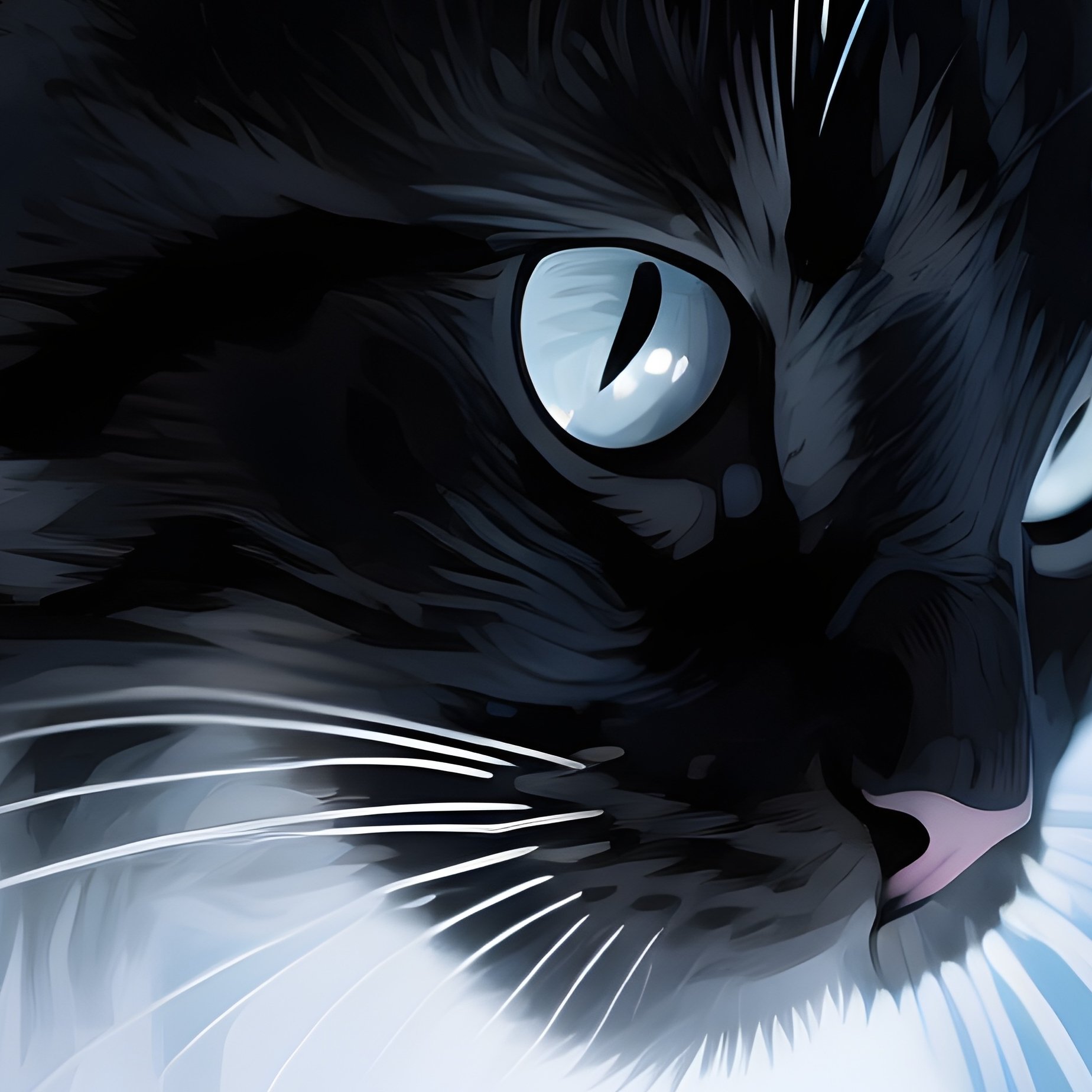 A Siberian Cat Staring At A Light Reflection - Full Resolution Quality Preview