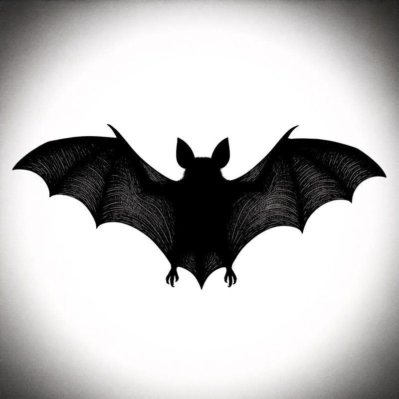 A Silhouette Of A Bat In Flight Bat Silhouette