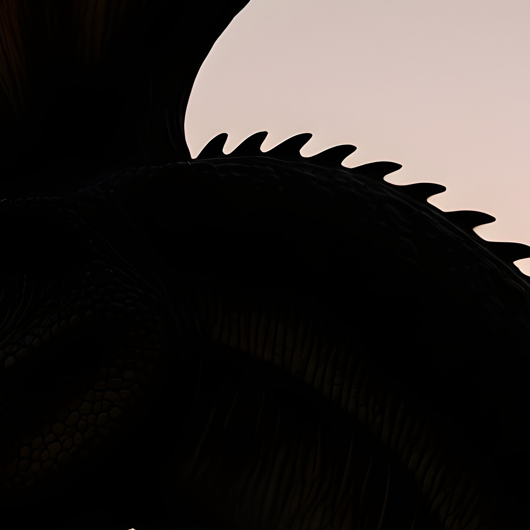 A Silhouette Of A Corythosaurus At Dusk - Full Resolution Quality Preview