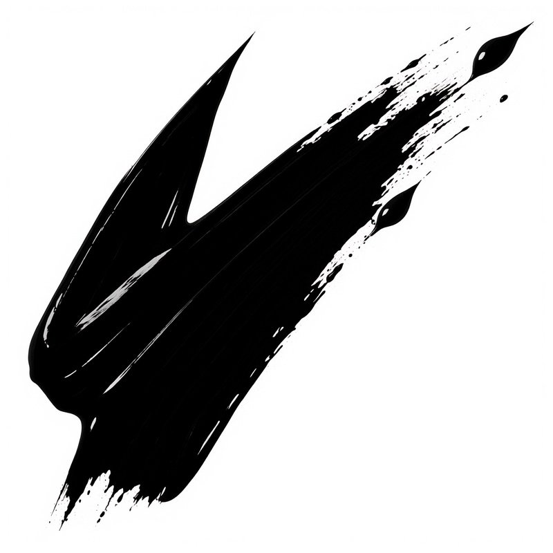 A Single Brush Stroke Of Black Paint Brush Stroke Black Paint