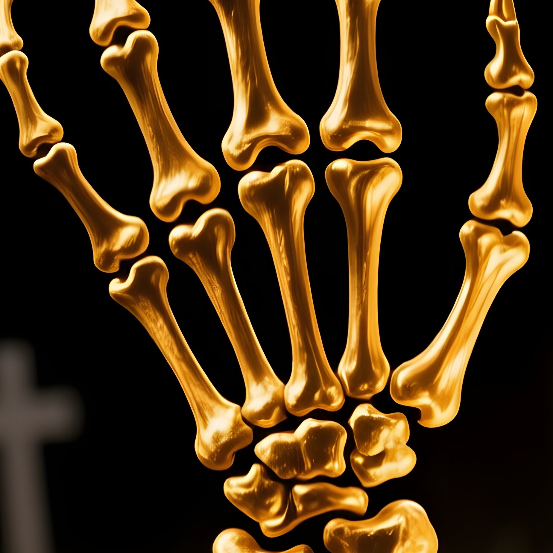 A Skeletal Hand Emerging From The Ground Skeleton Graveyard - Full Resolution Quality Preview