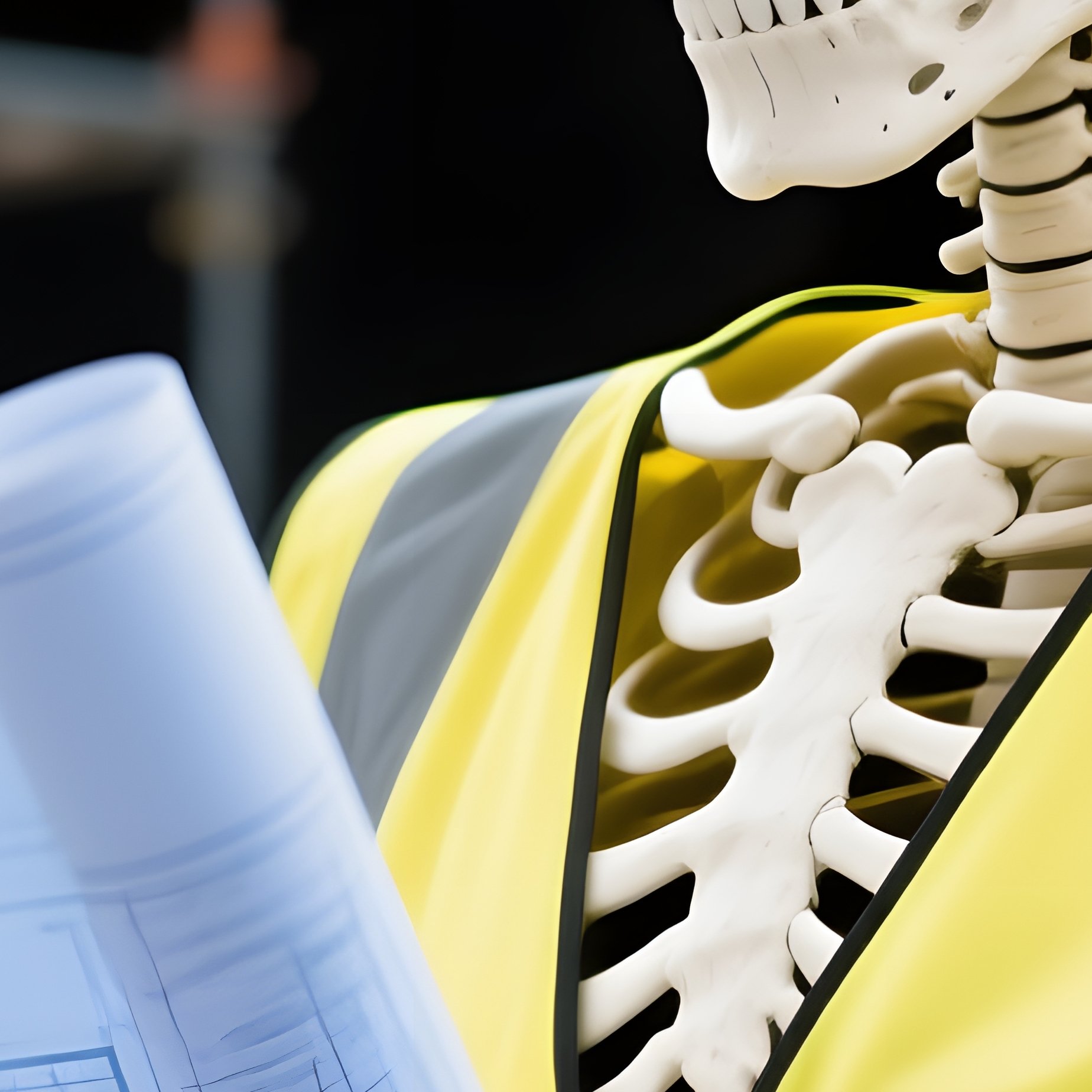 A Skeleton Dressed As A Construction Worker Skeleton Construction - Full Resolution Quality Preview