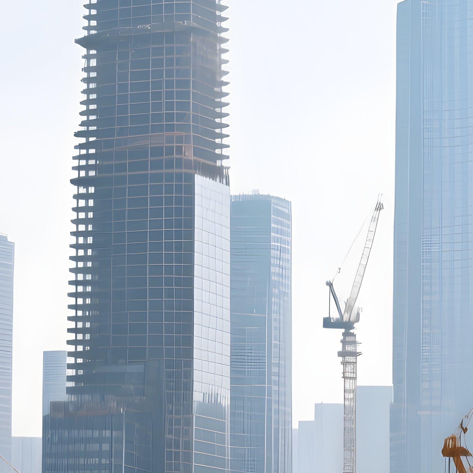 A Skyline Filled With Cranes And Unfinished Skyscrapers - Full Resolution Quality Preview