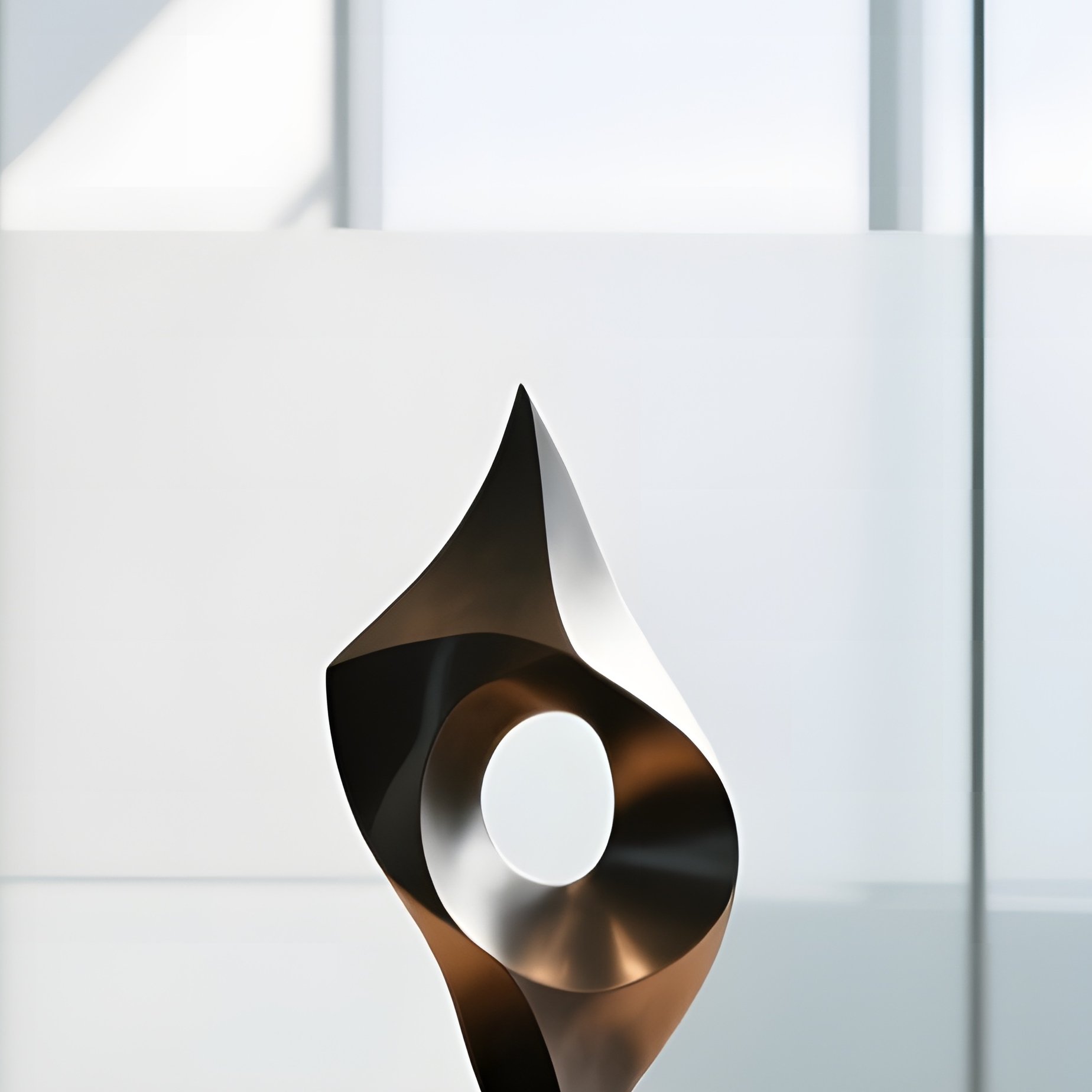 A Sleek Corporate Boardroom Bathed In Natural Daylight From Large Glass Panels, Minimalist Leather - Full Resolution Quality Preview