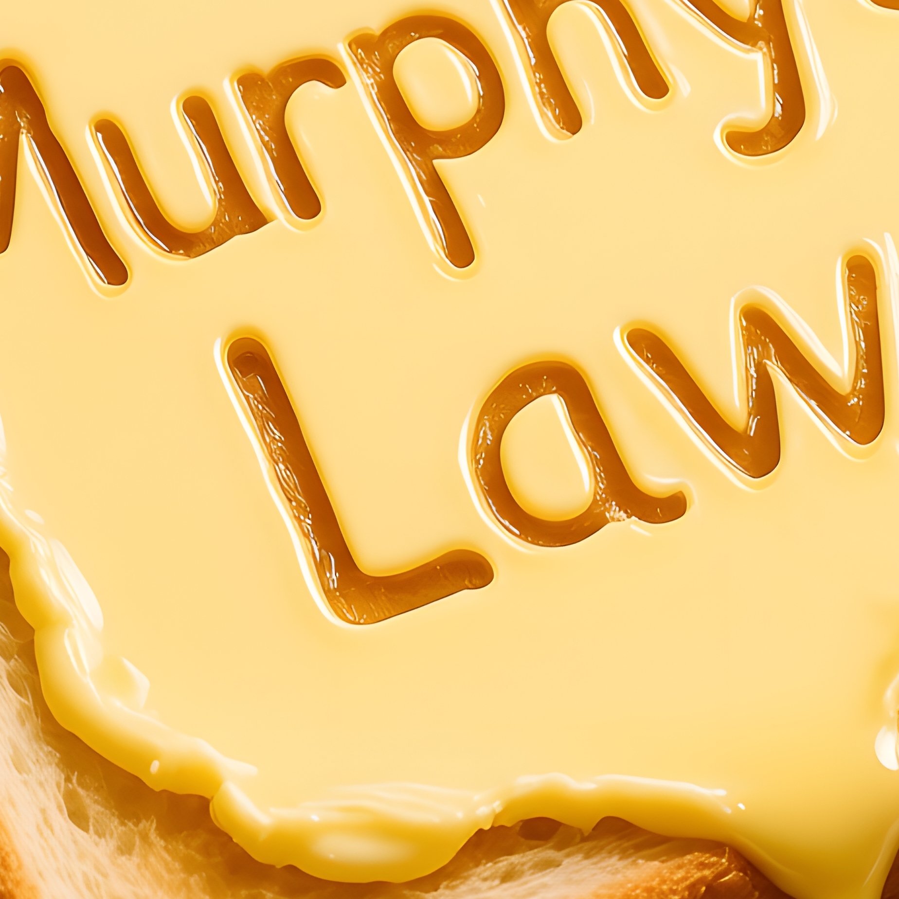 A Slice Of Toast With Butter On A Tiled Floor Murphys Law Toast - Full Resolution Quality Preview