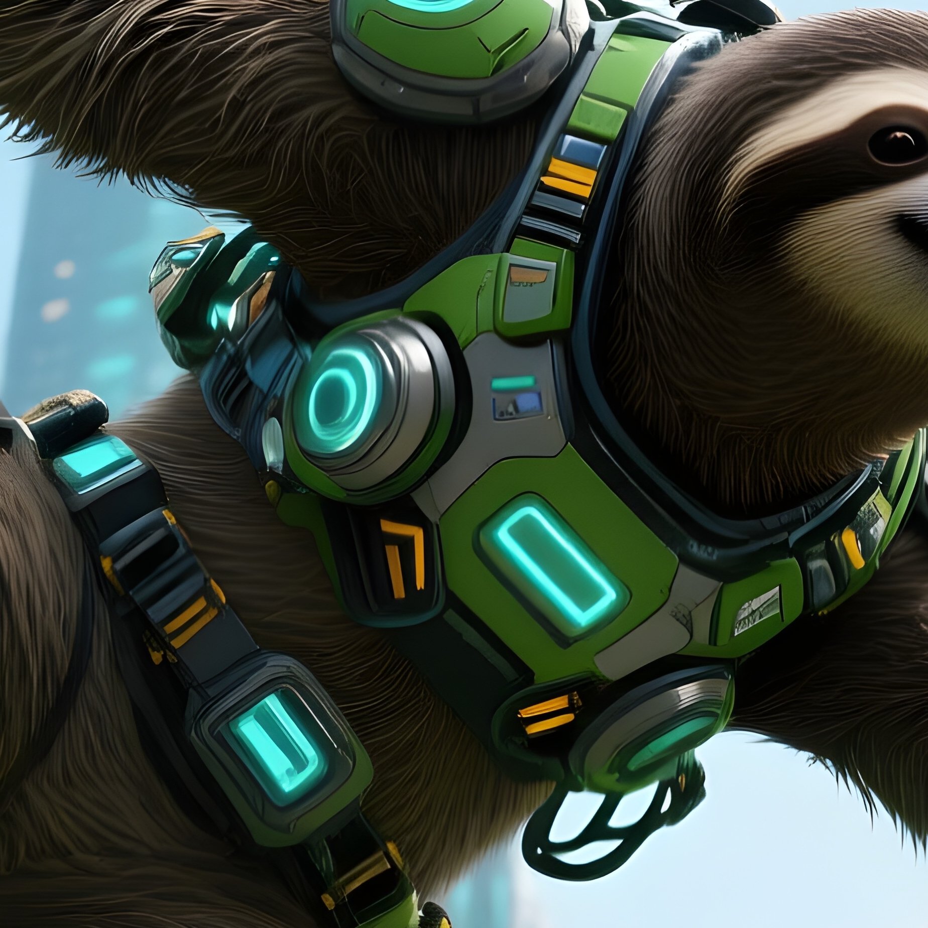 A Sloth Doing Parkour Across Skyscrapers 2 - Full Resolution Quality Preview