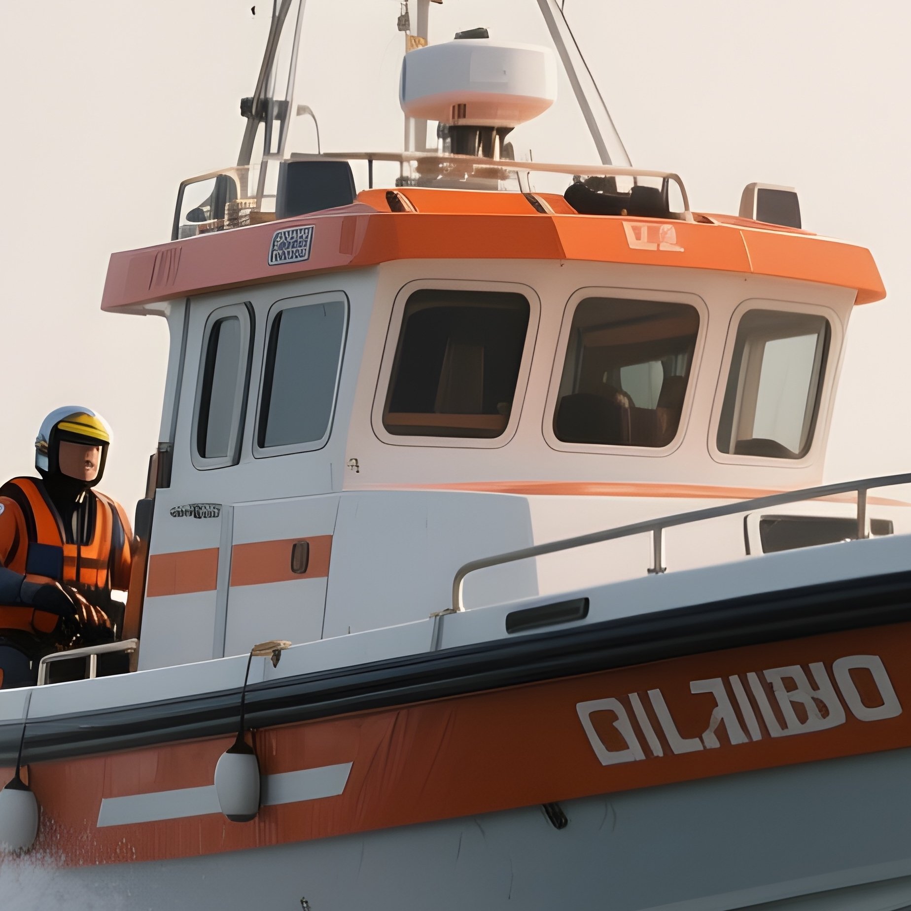 A Small Rescue Boat Speeding Toward Open Water - Full Resolution Quality Preview